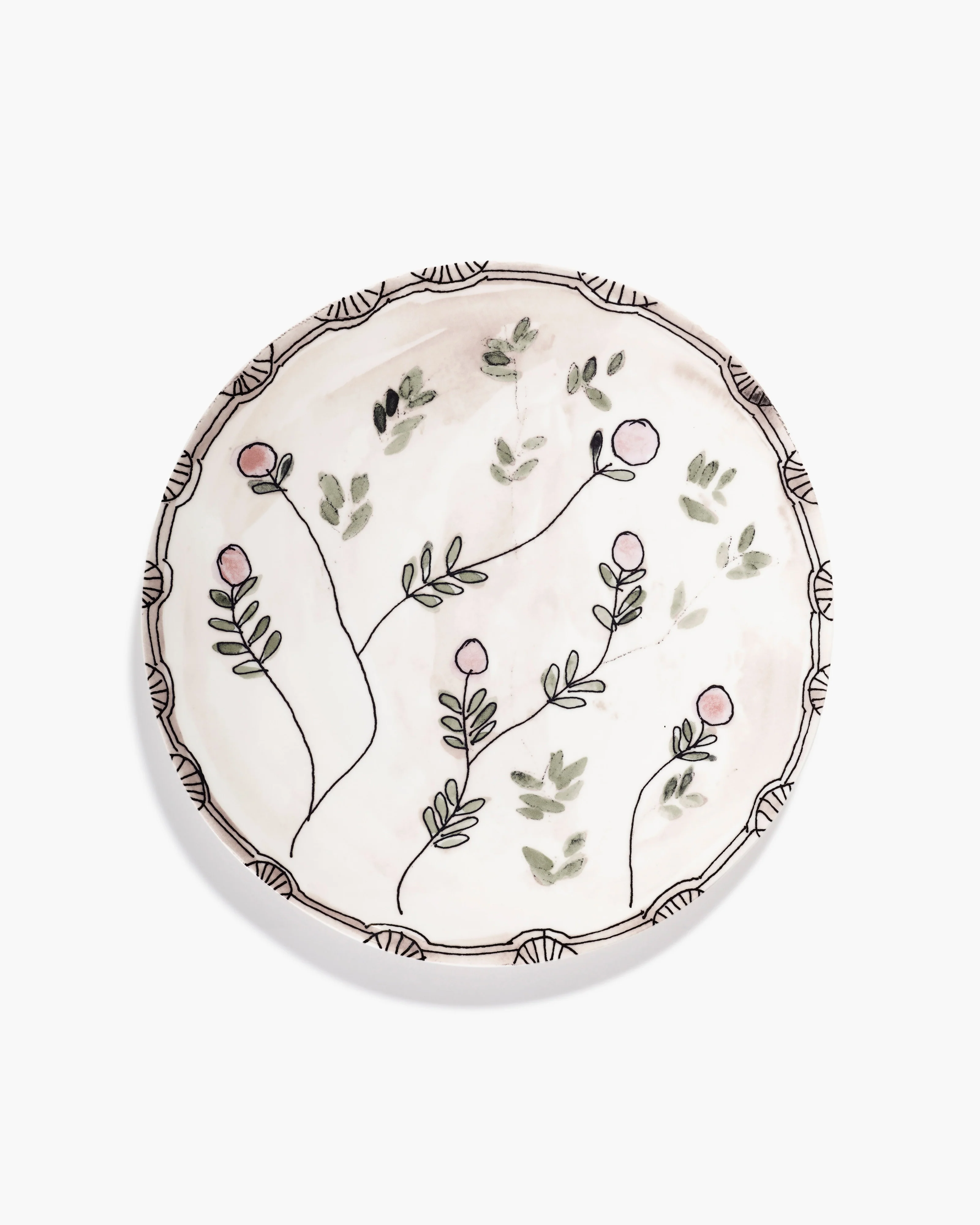 Serving plate L Mirtillo nude Midnight Flowers - Image 3