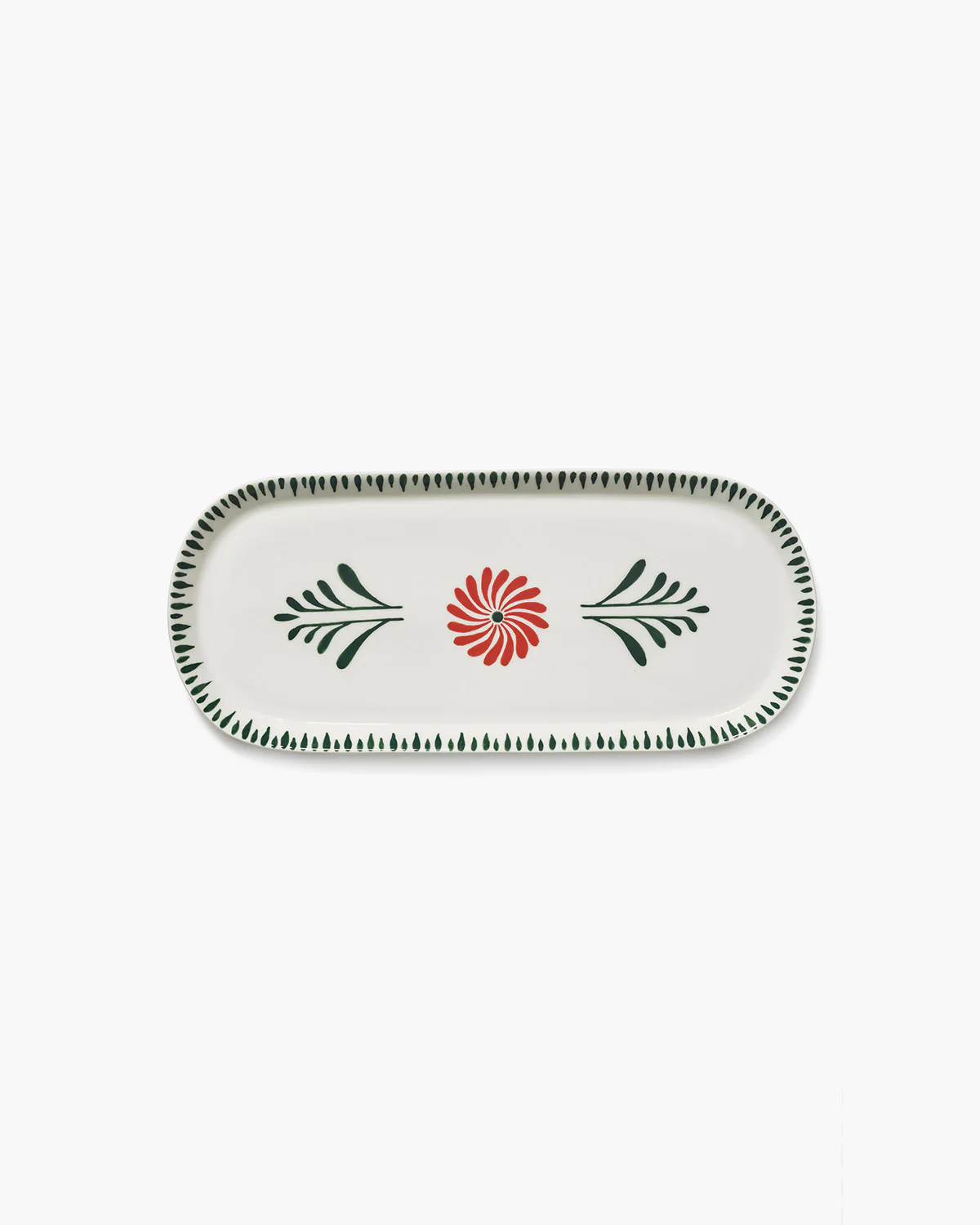 Serving plate oval red - green Bazaar - Image 5