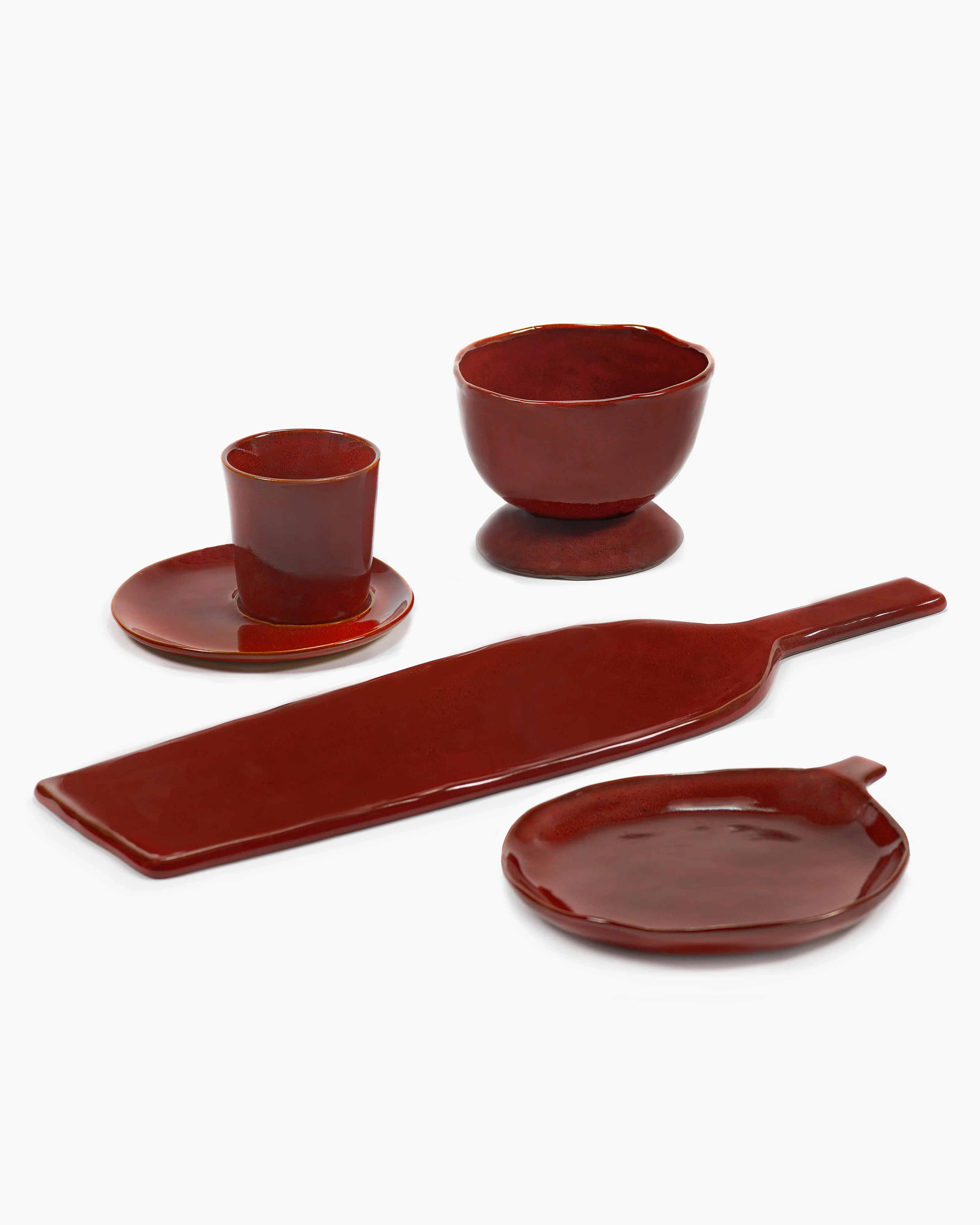 Serving plate rectangular venetian red La Mère - Image 4