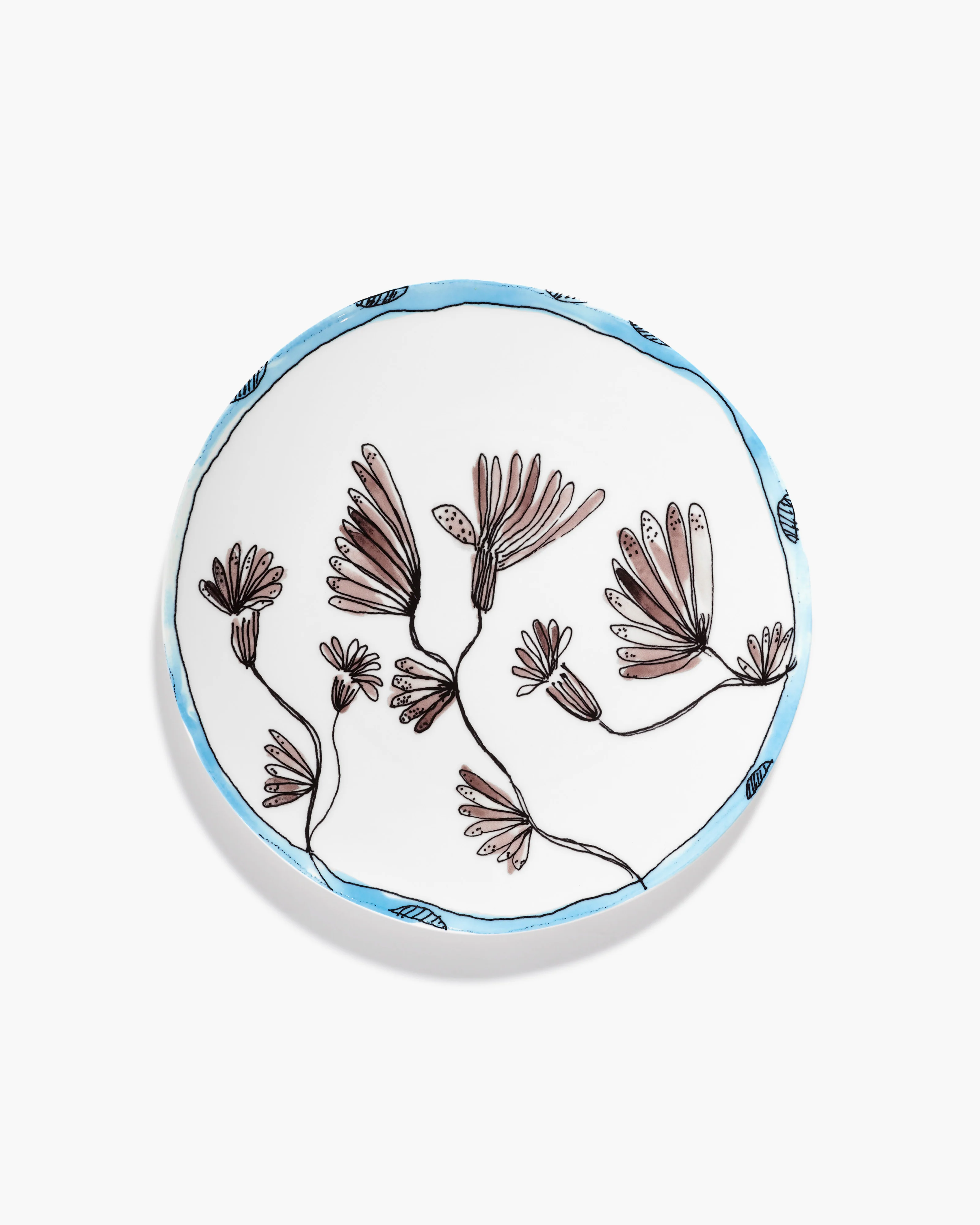 Serving plate S Camelia aubergine Midnight Flowers - Image 2