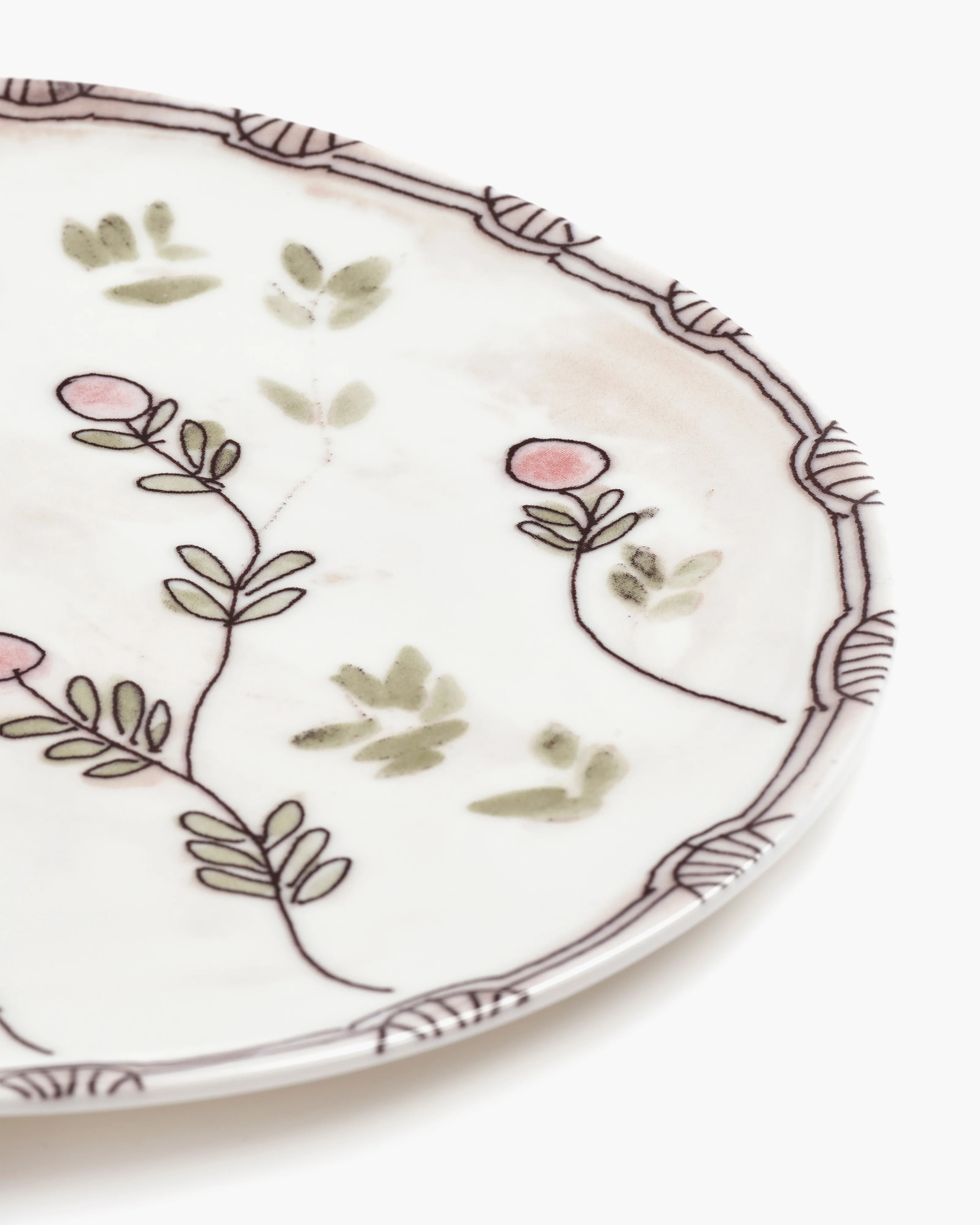 Serving plate S Mirtillo nude Midnight Flowers - Image 4