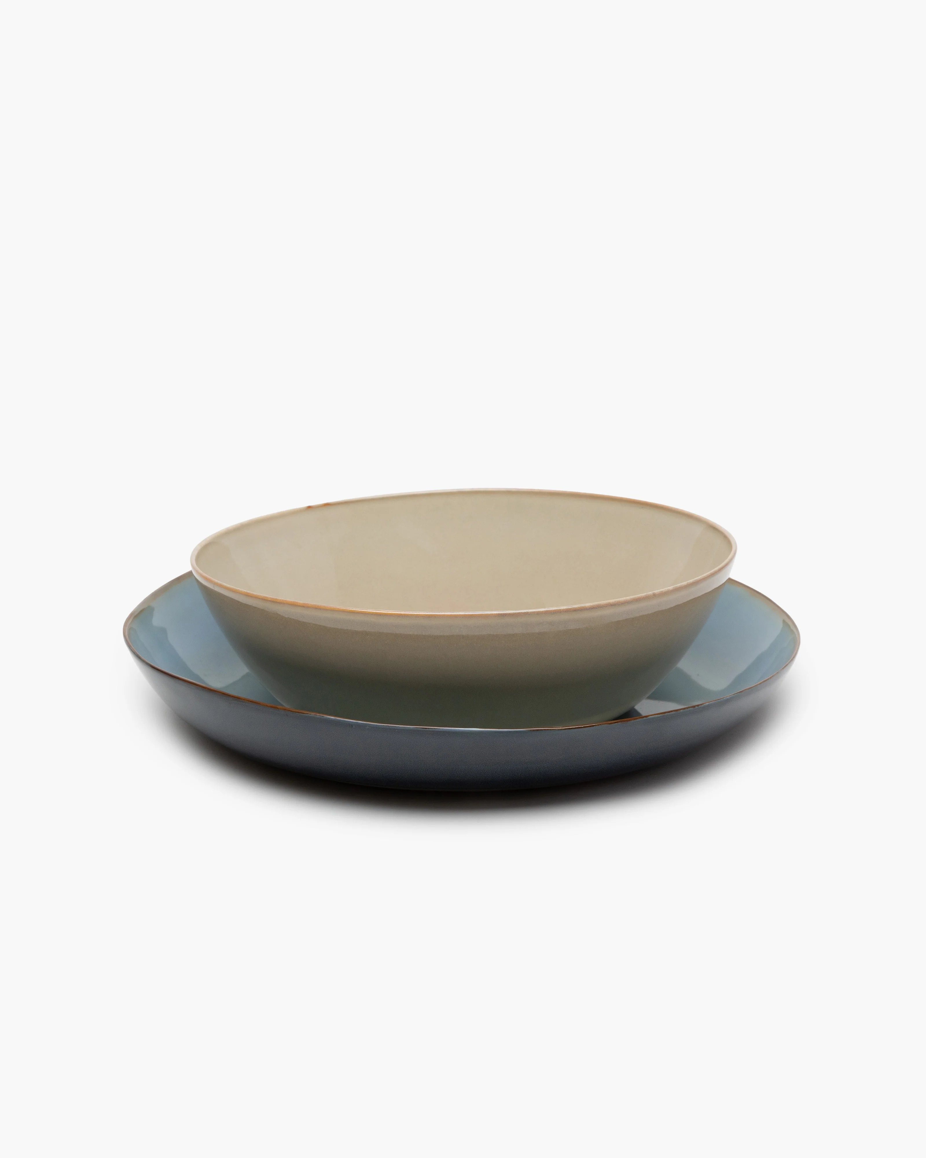 Serving plate smoky blue/dark blue Terres de rêves - Image 3