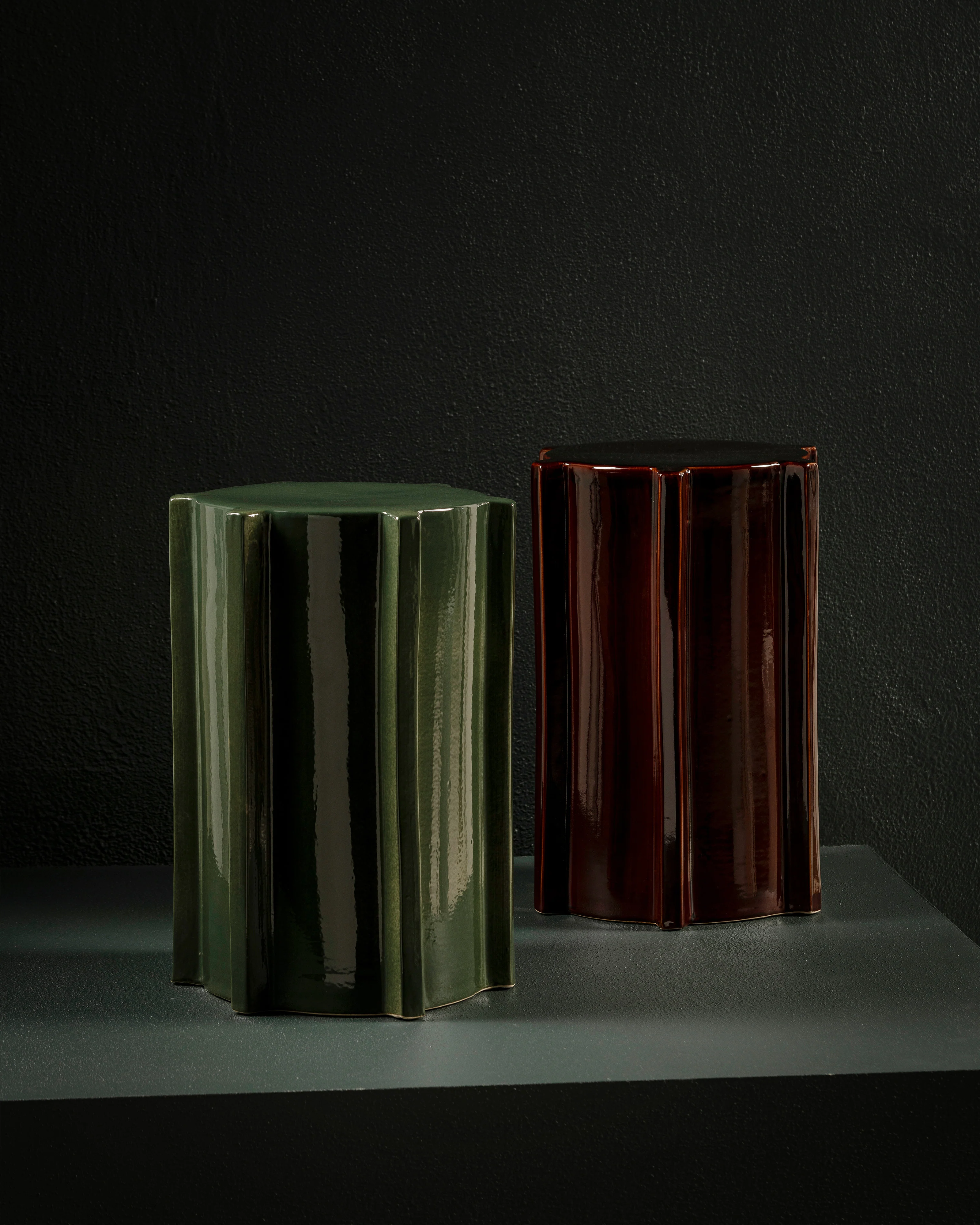 Side table dark brown geometrical Pawn - Image 2