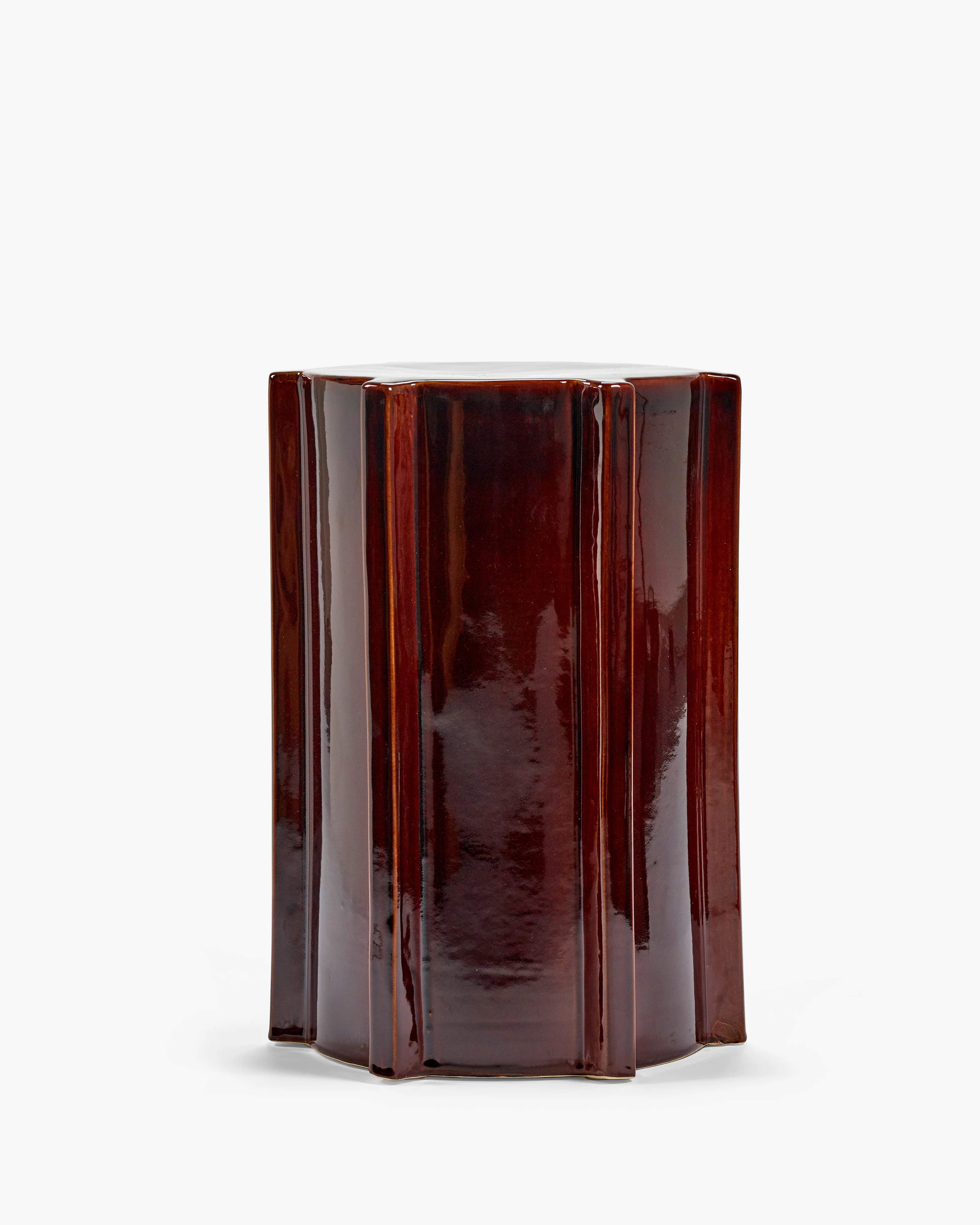 Side table dark brown geometrical Pawn - Image 3