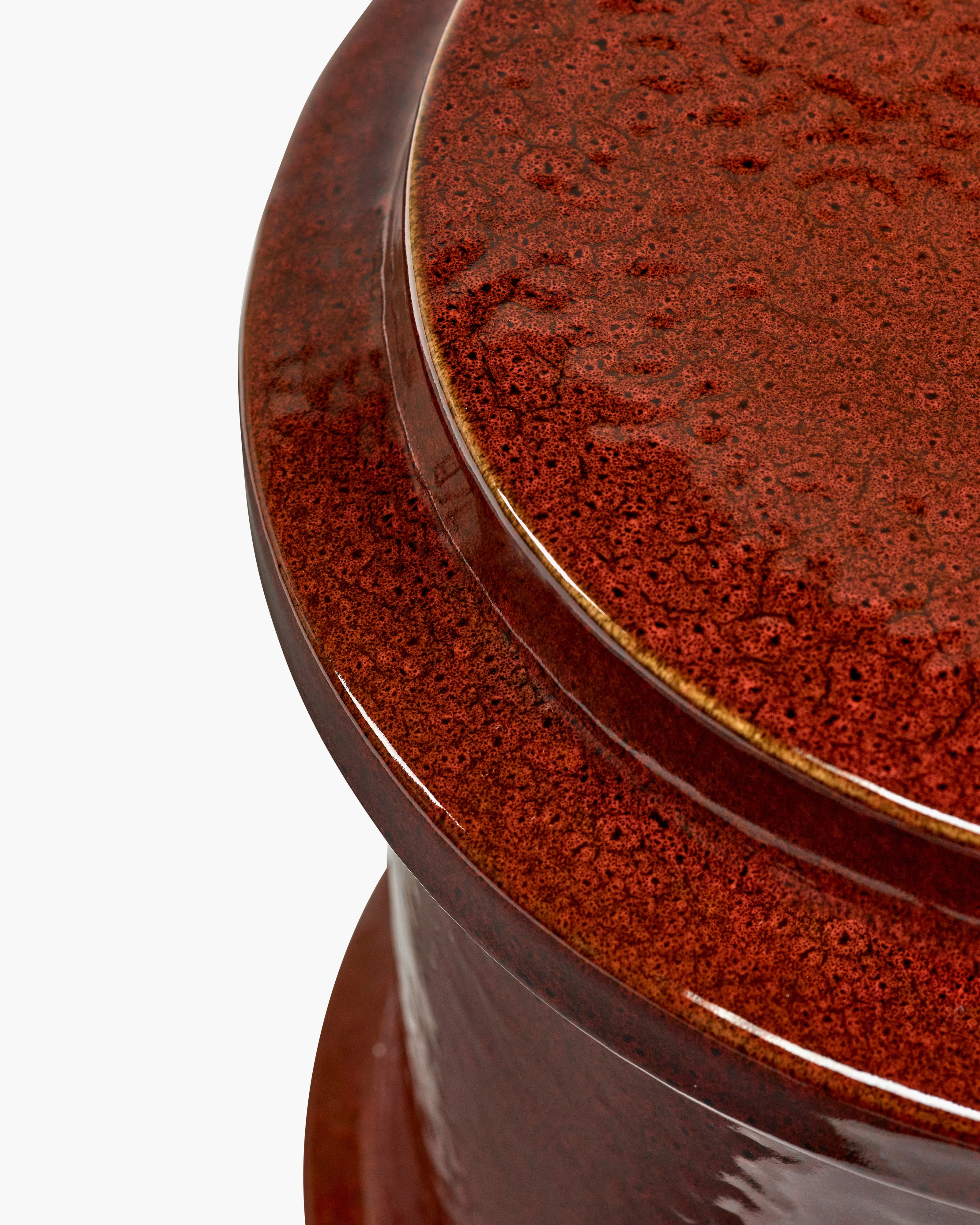 Side table dark red geometrical Pawn - Image 5