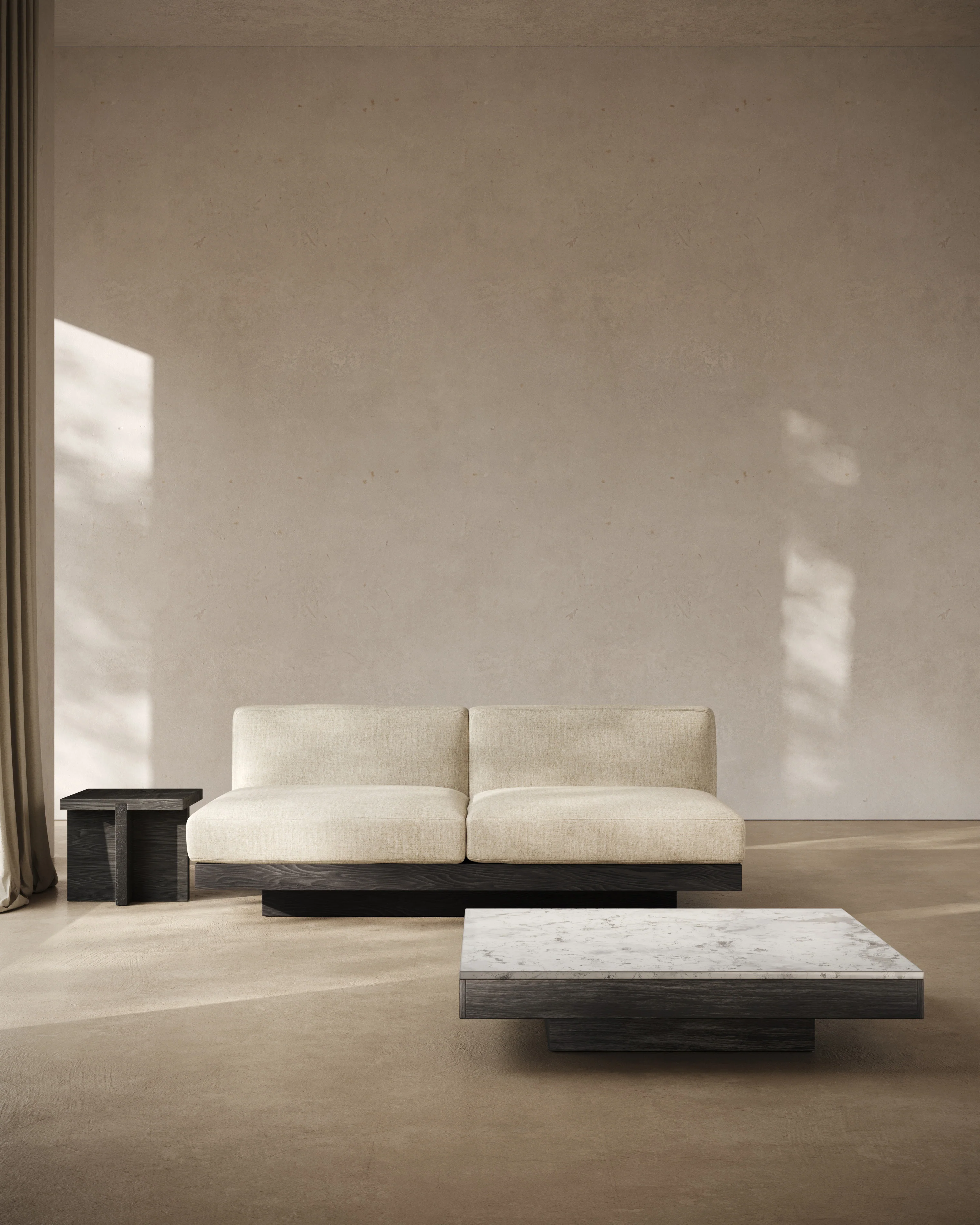 Side table L black - white Rudolph - Image 3