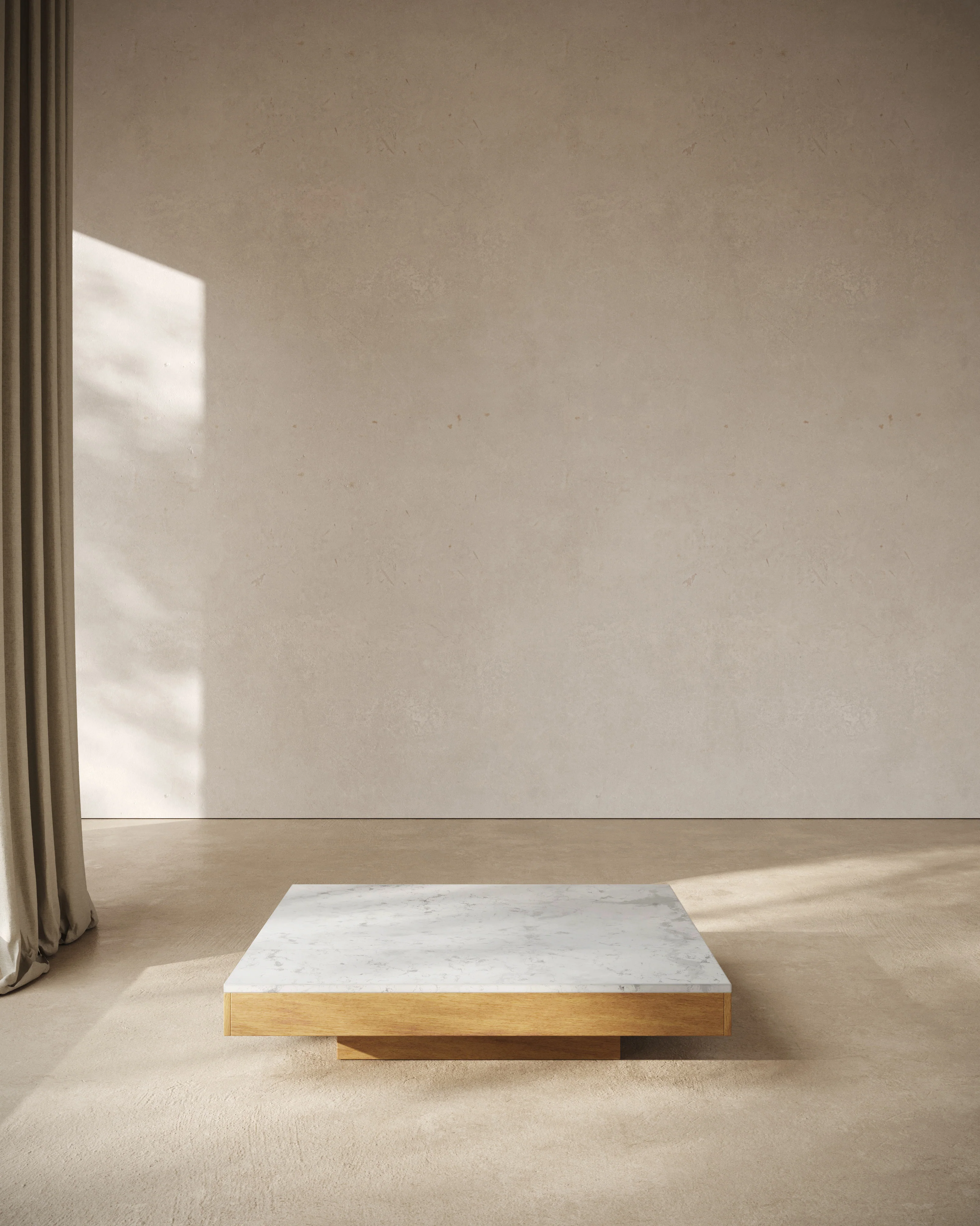 Side table L cognac - white Rudolph - Image 2