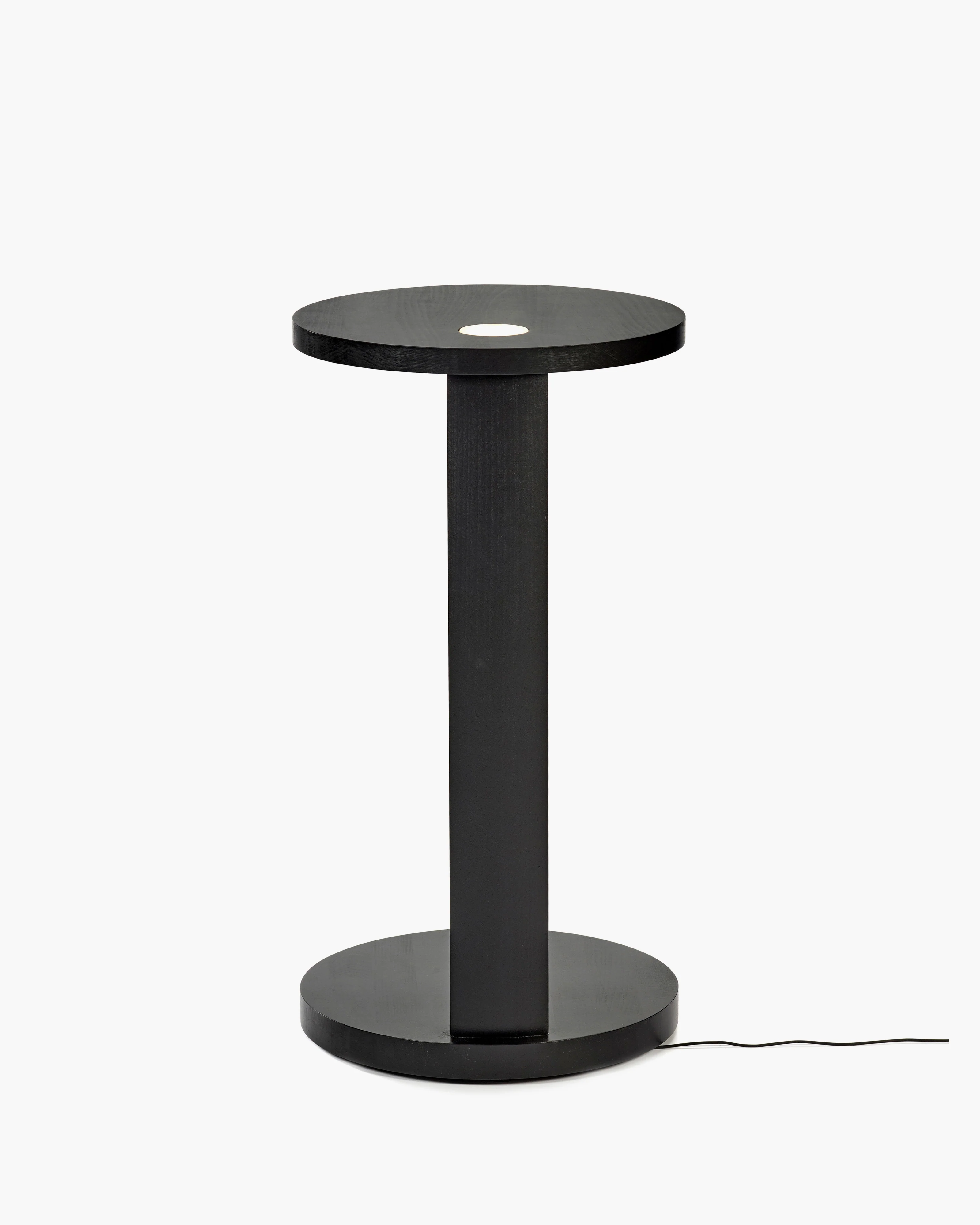Side table  L with LED light beech black Aura - Image 3