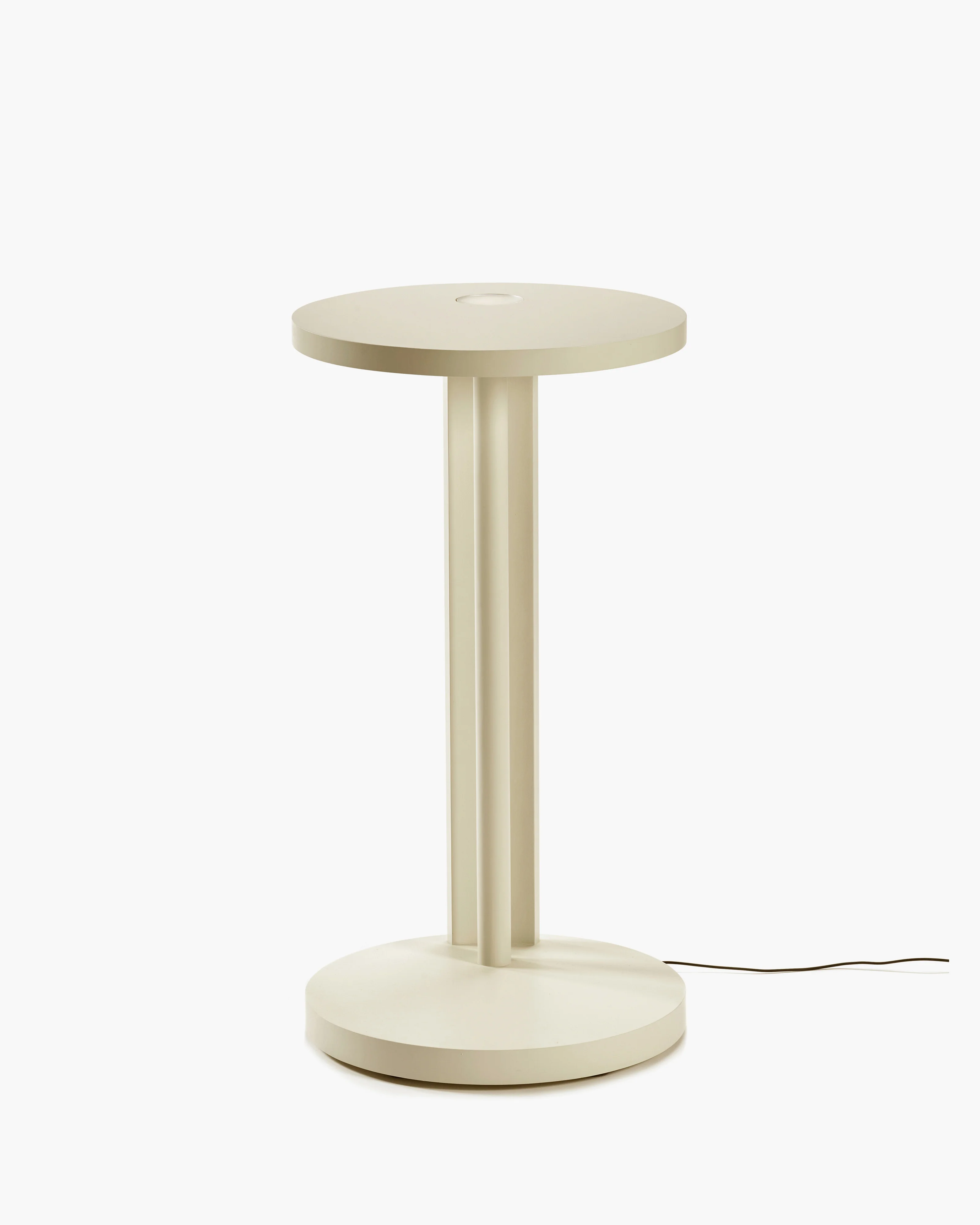 Side table  L with LED light beech cream Aura - Image 3