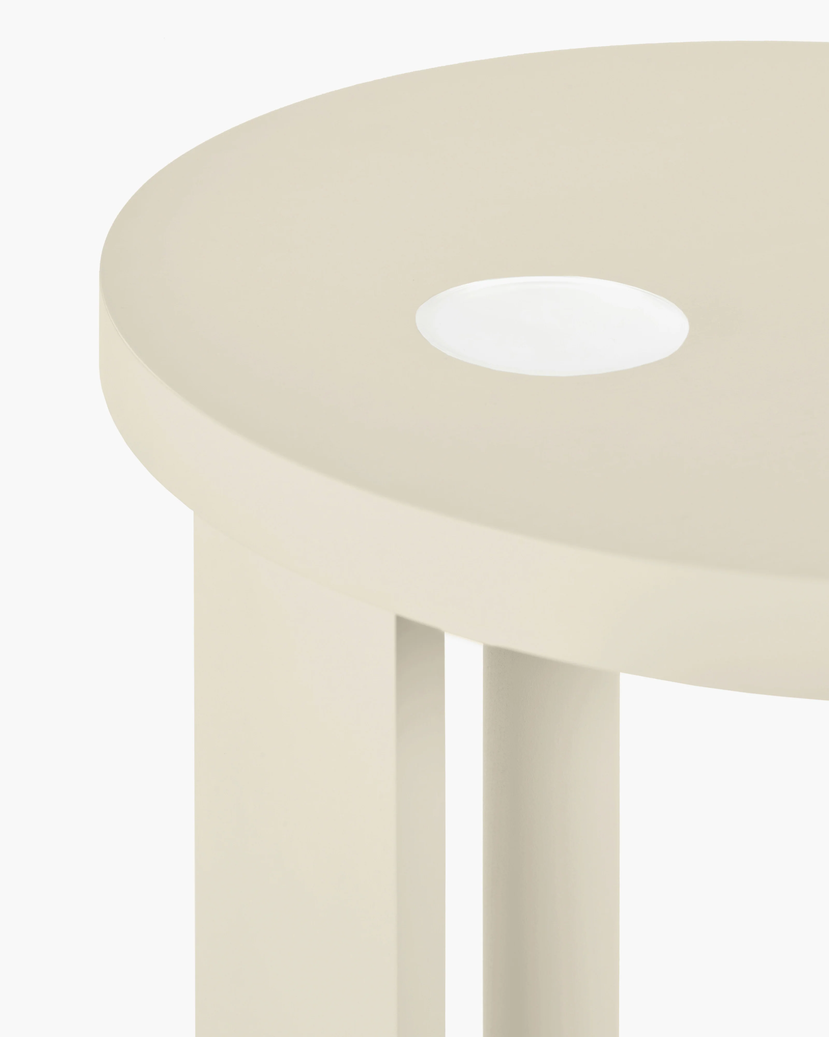 Side table  L with LED light beech cream Aura - Image 4
