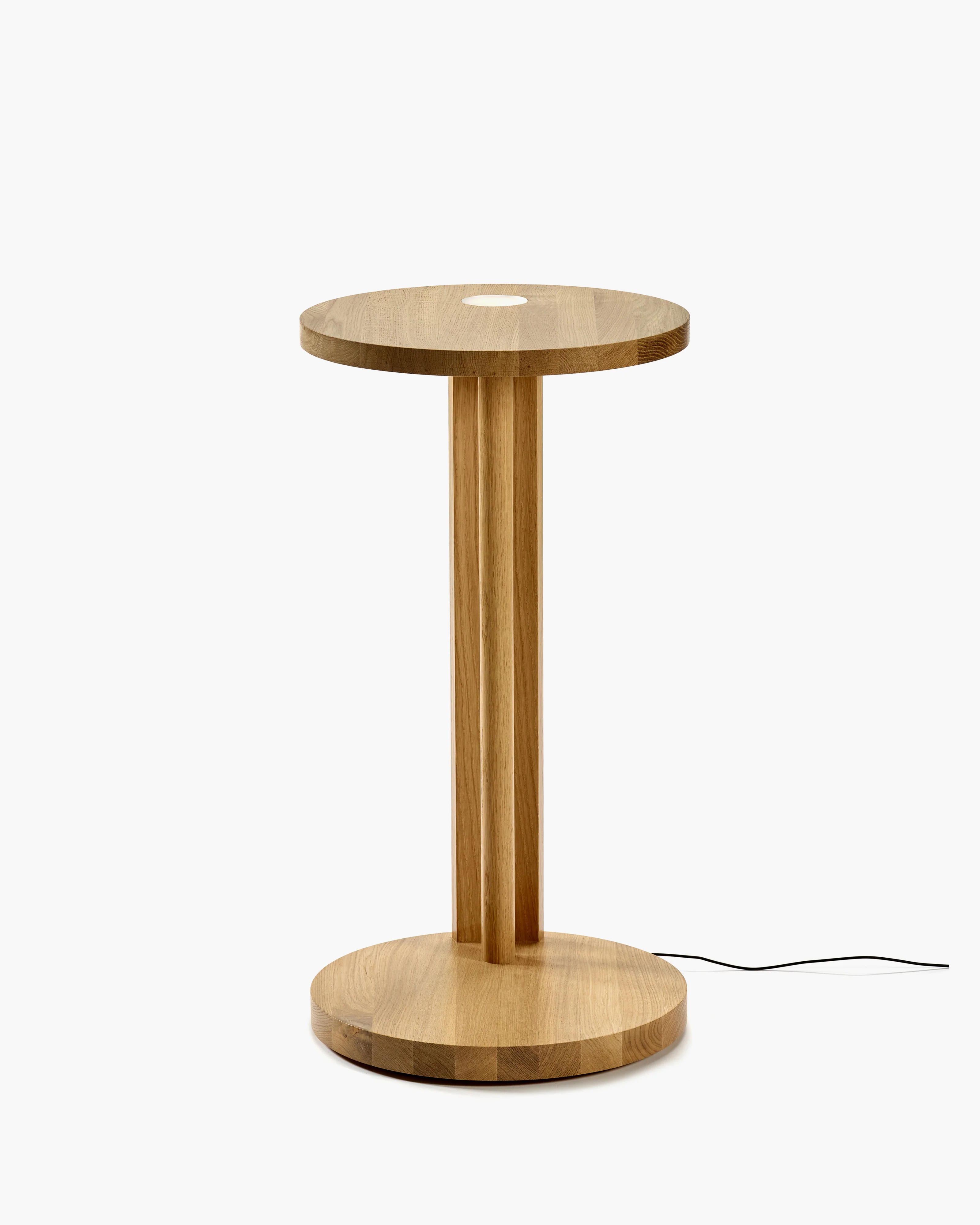 Side table  L with LED light oak light brown Aura - Image 3