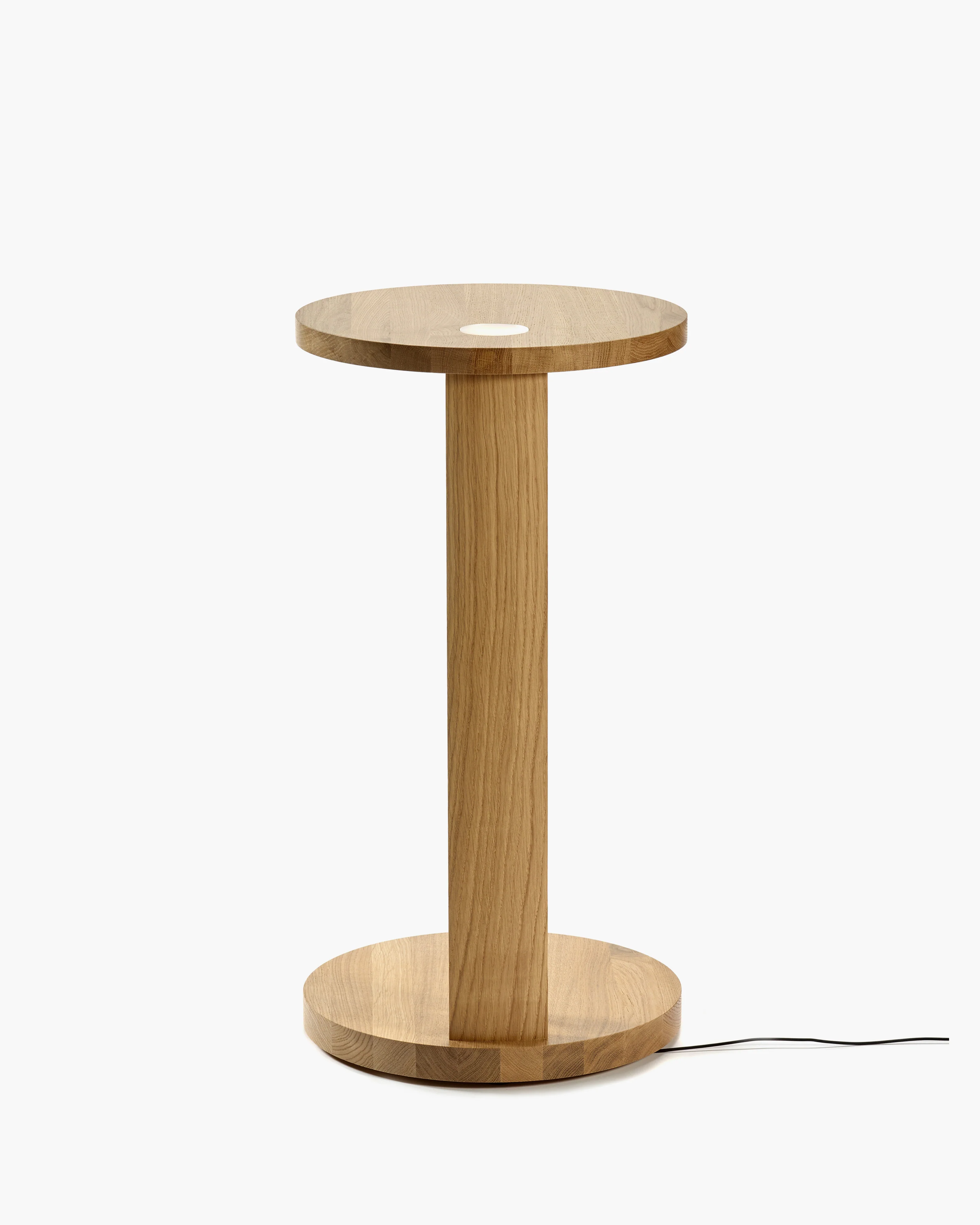 Side table  L with LED light oak light brown Aura - Image 4