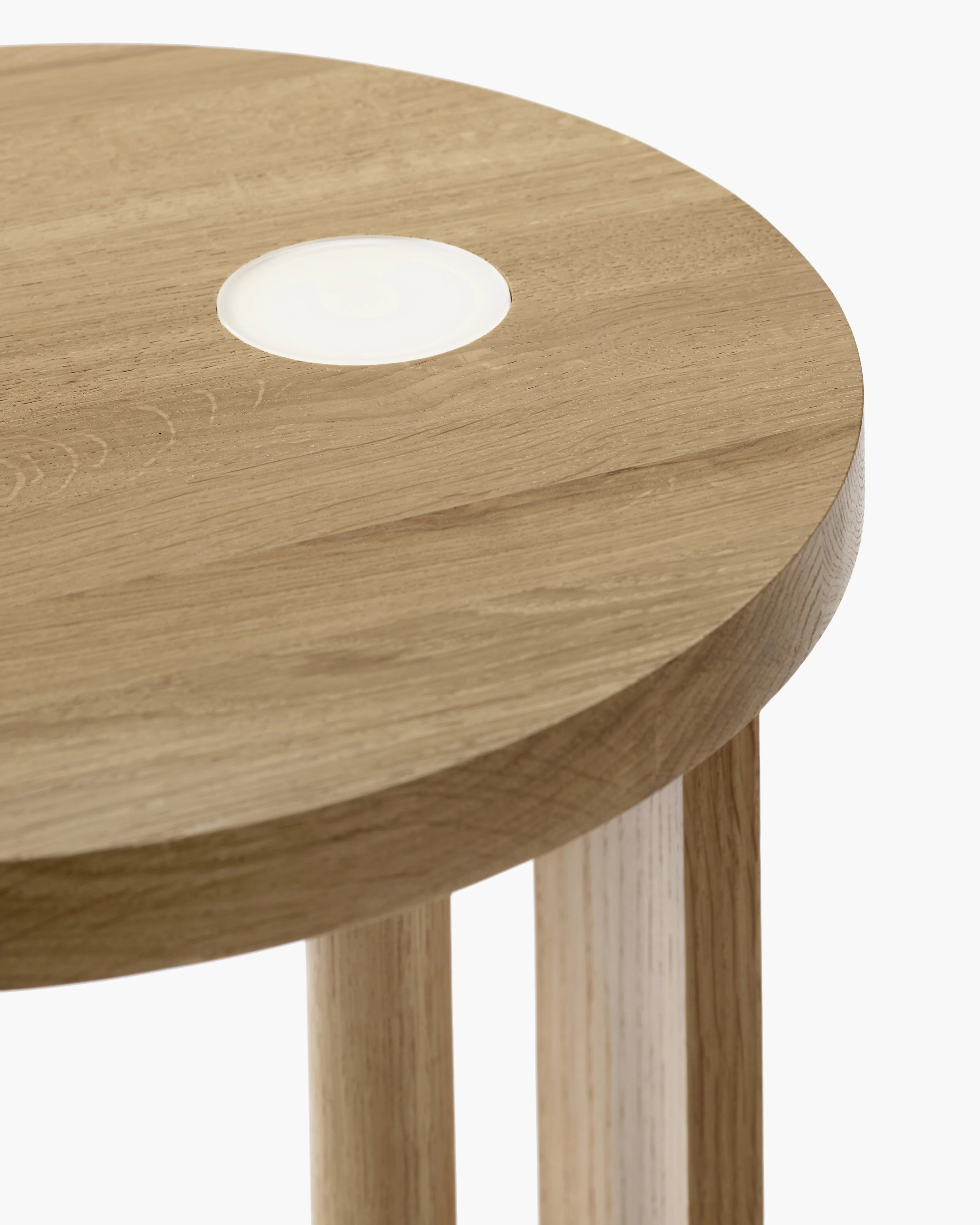 Side table  L with LED light oak light brown Aura - Image 5