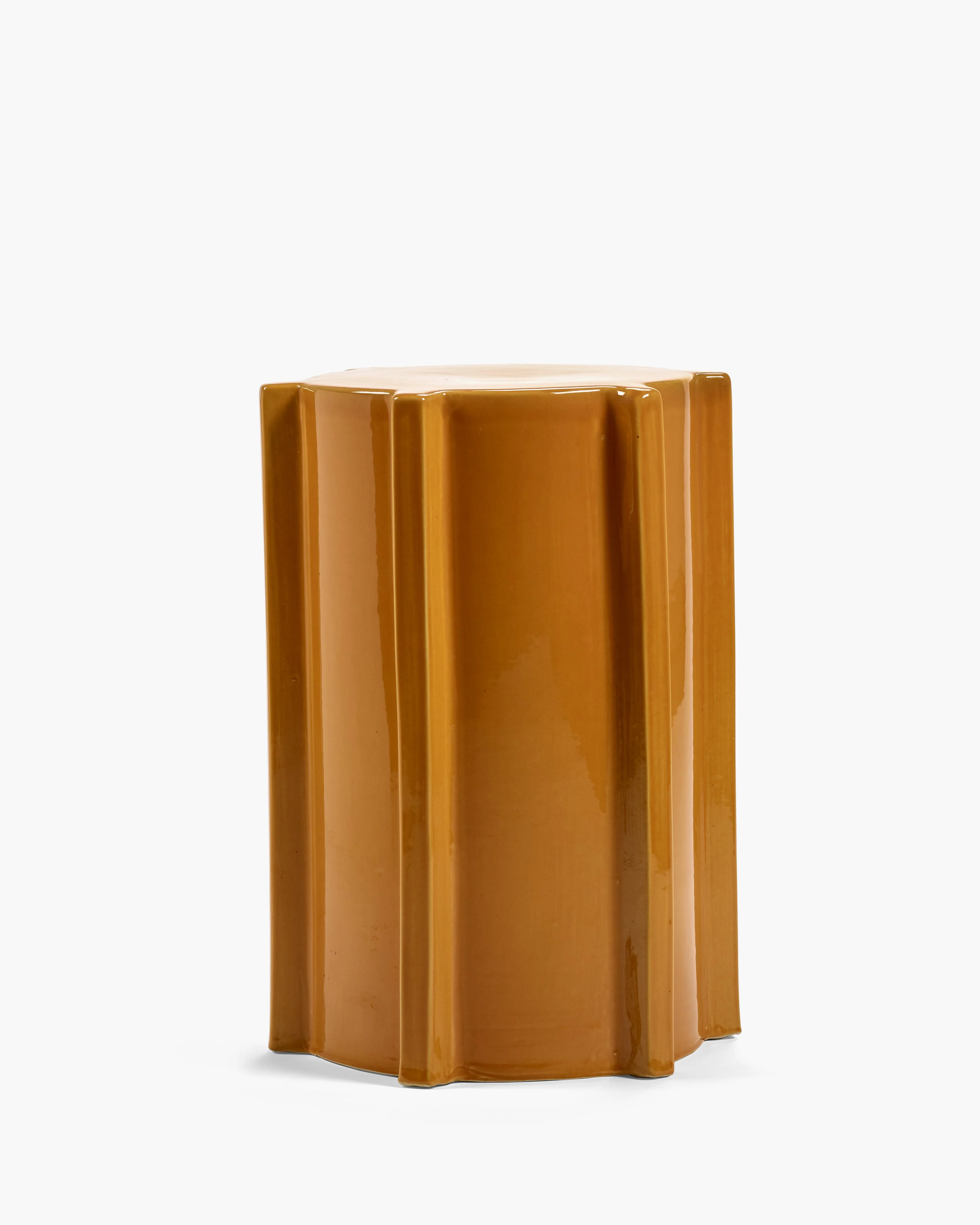 Side table ocher geometrical Pawn - Image 3