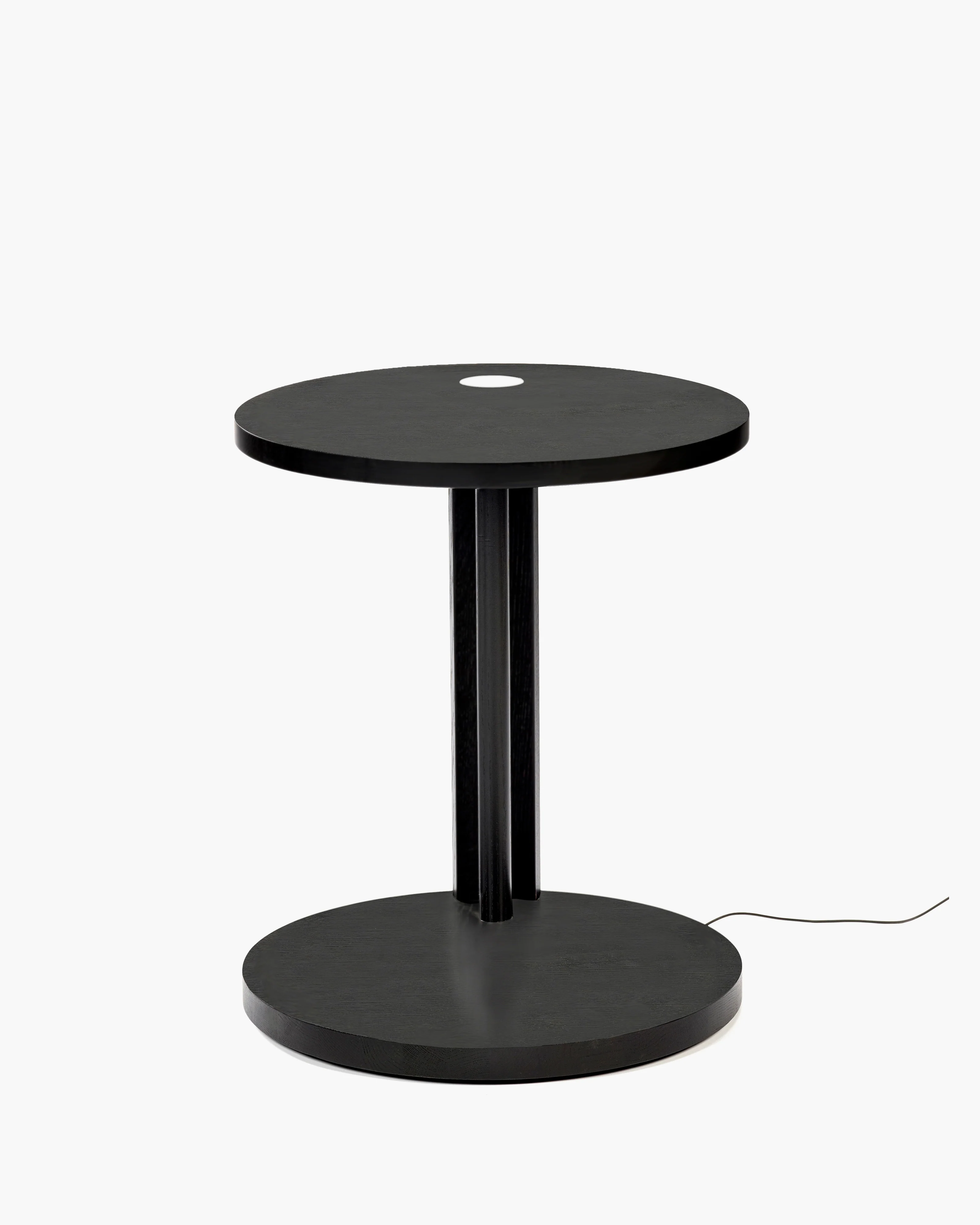 Side table S with LED light beech black Aura - Image 3