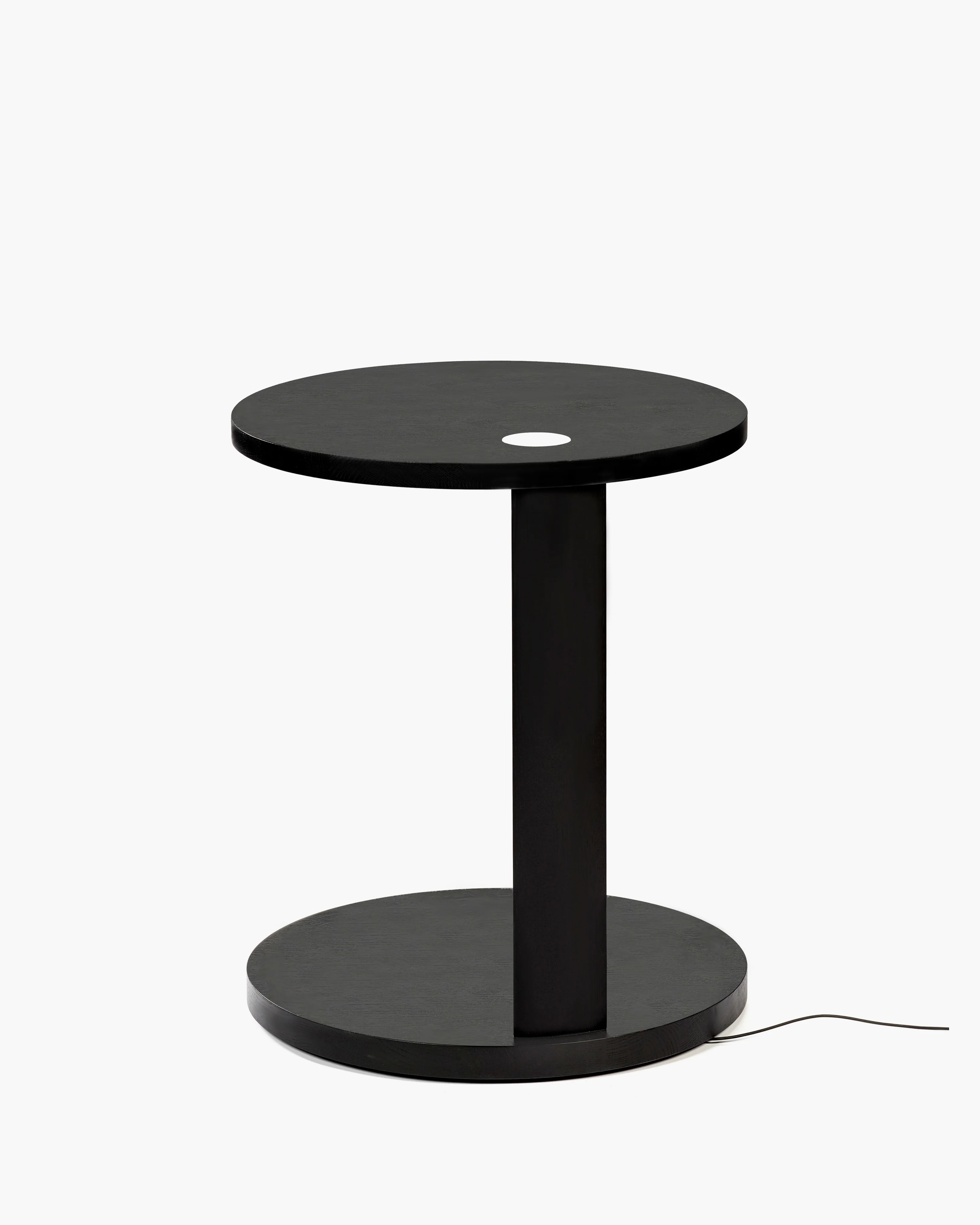 Side table S with LED light beech black Aura - Image 4