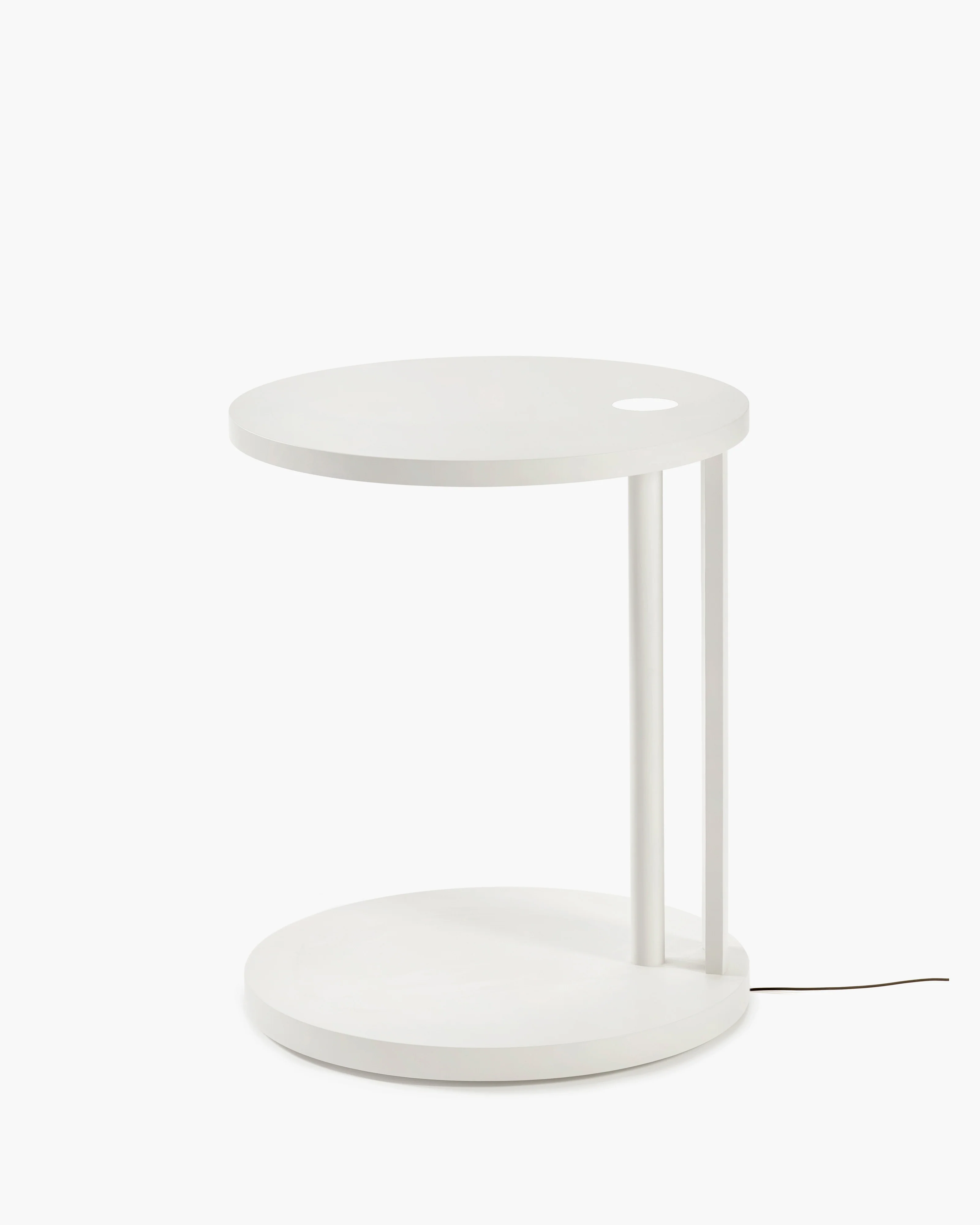 Side table S with LED light beech off-white Aura - Image 2