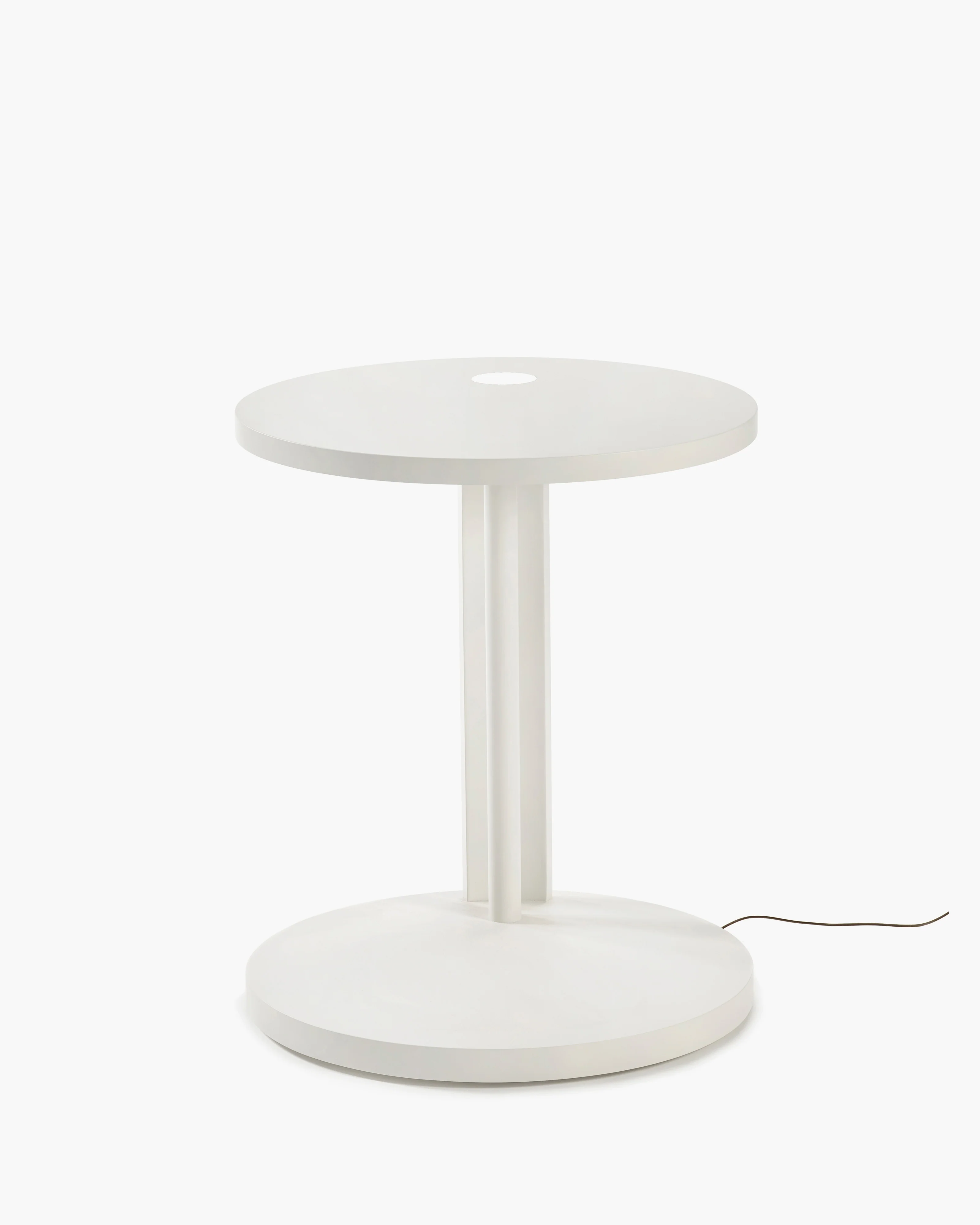 Side table S with LED light beech off-white Aura - Image 3