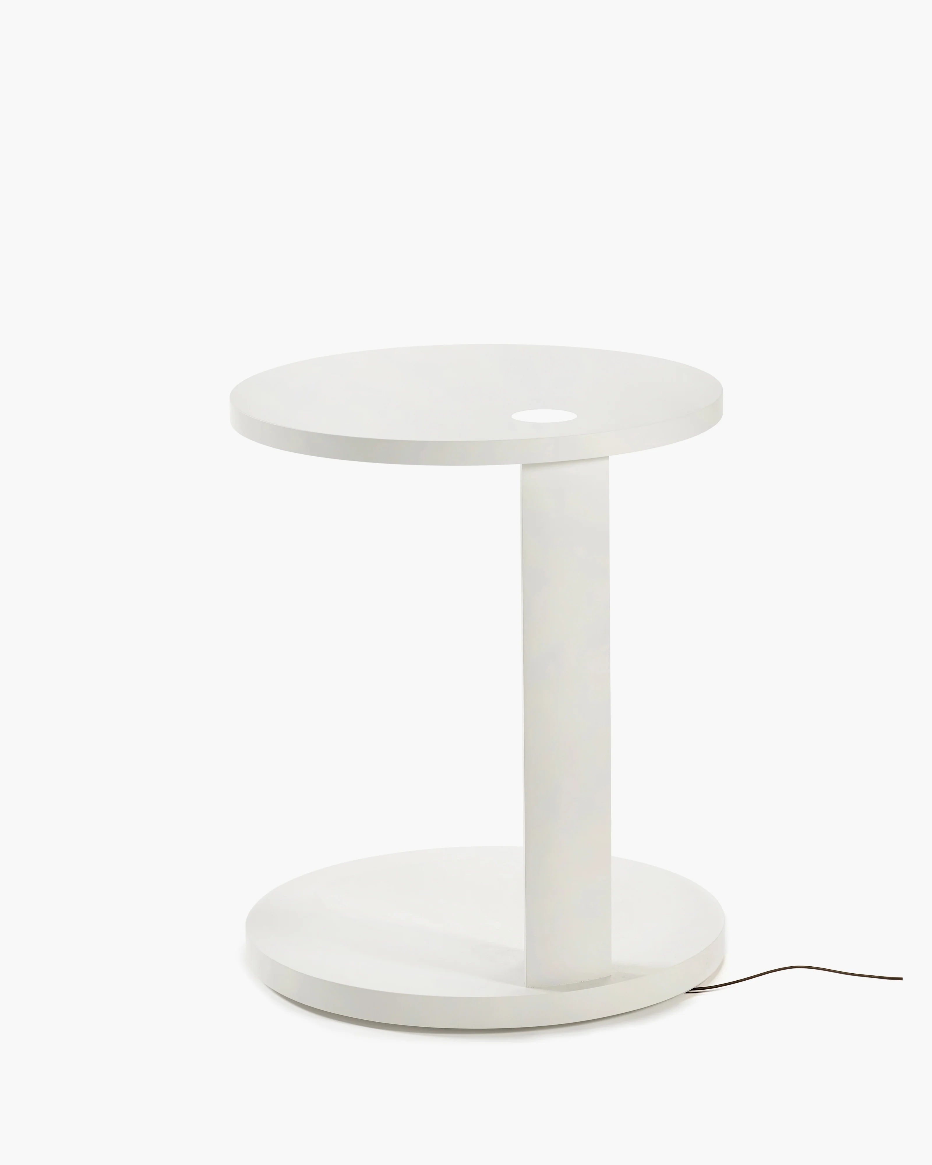 Side table S with LED light beech off-white Aura - Image 4