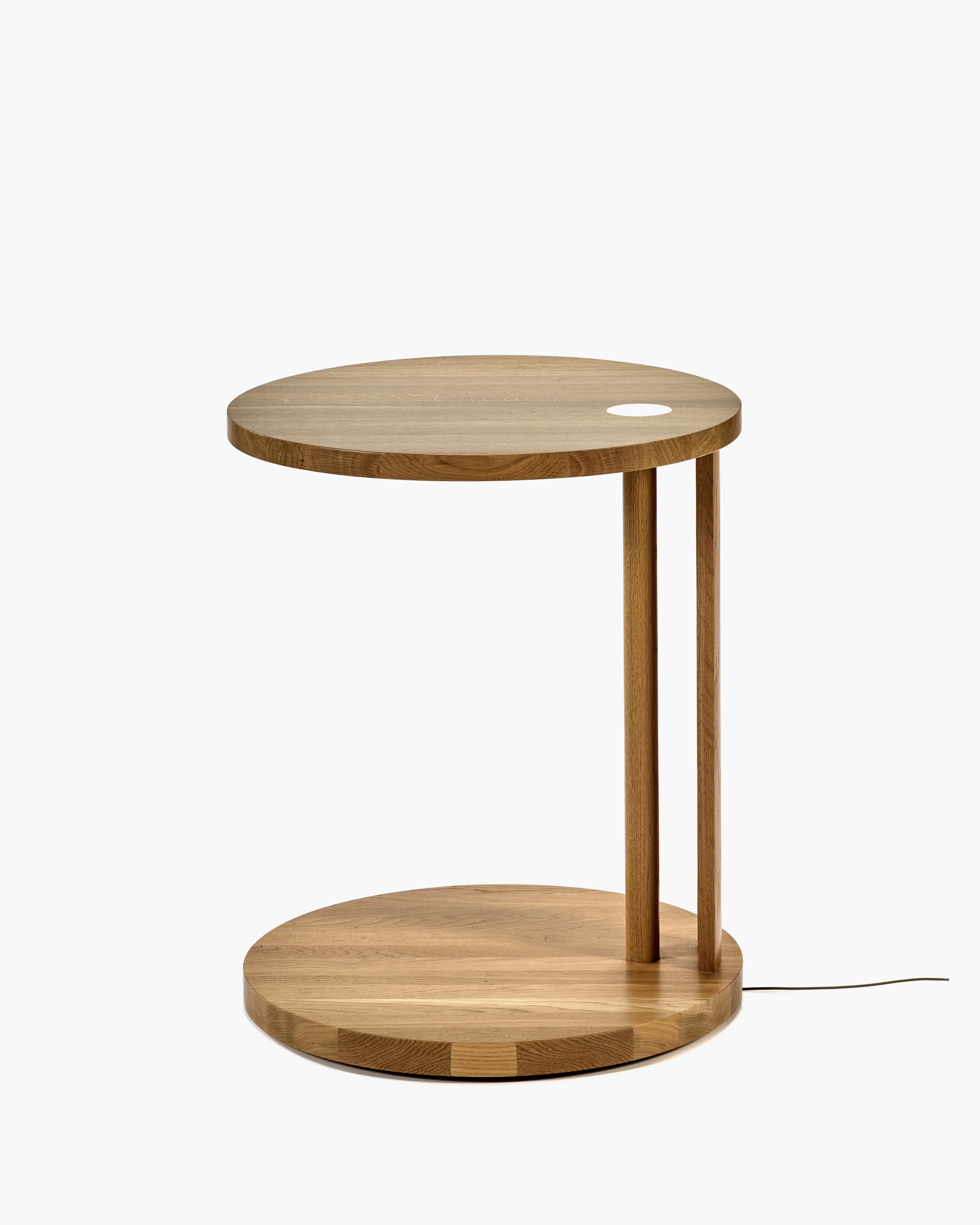 Side table S with LED light oak natural  Aura - Image 2