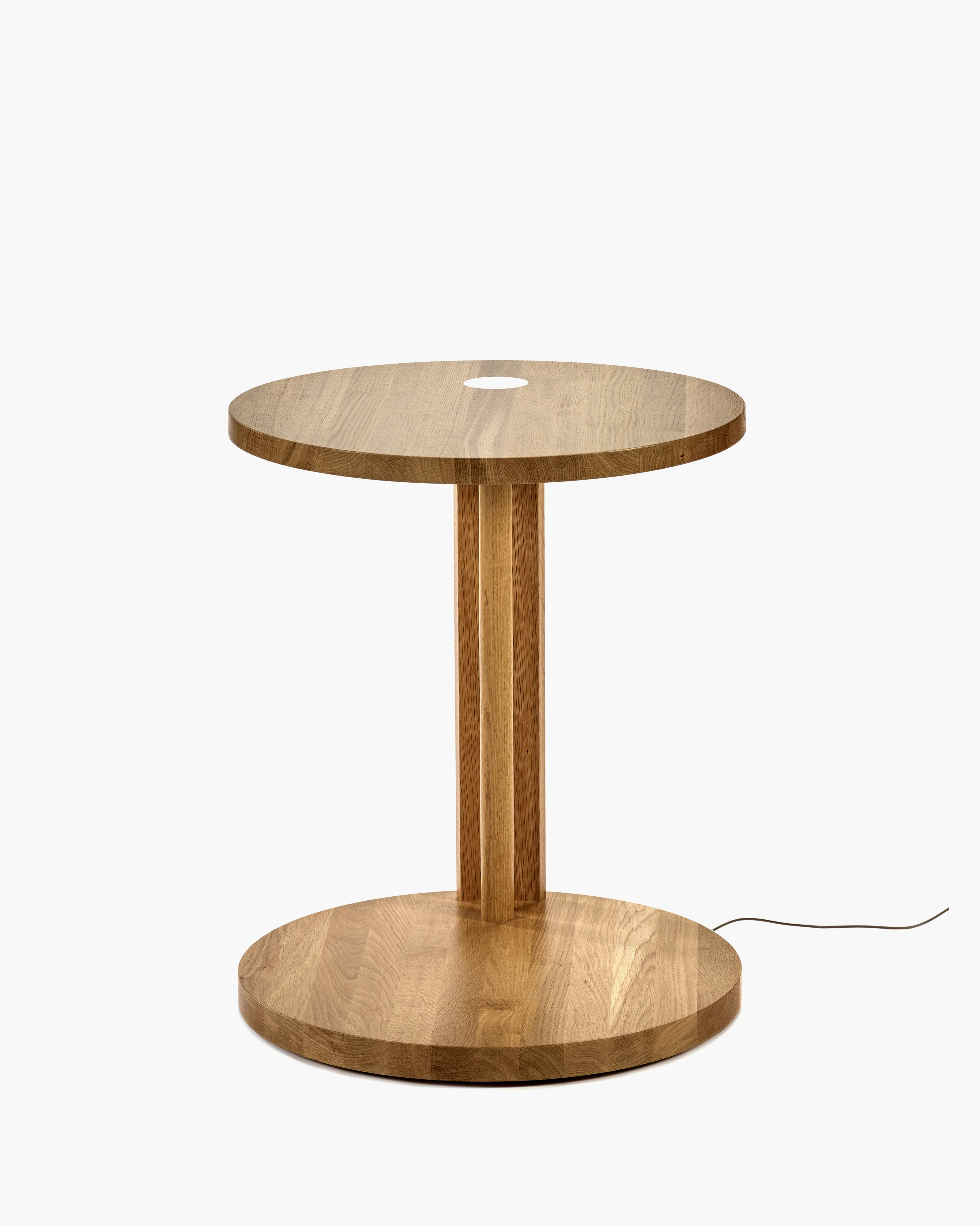 Side table S with LED light oak natural  Aura - Image 3
