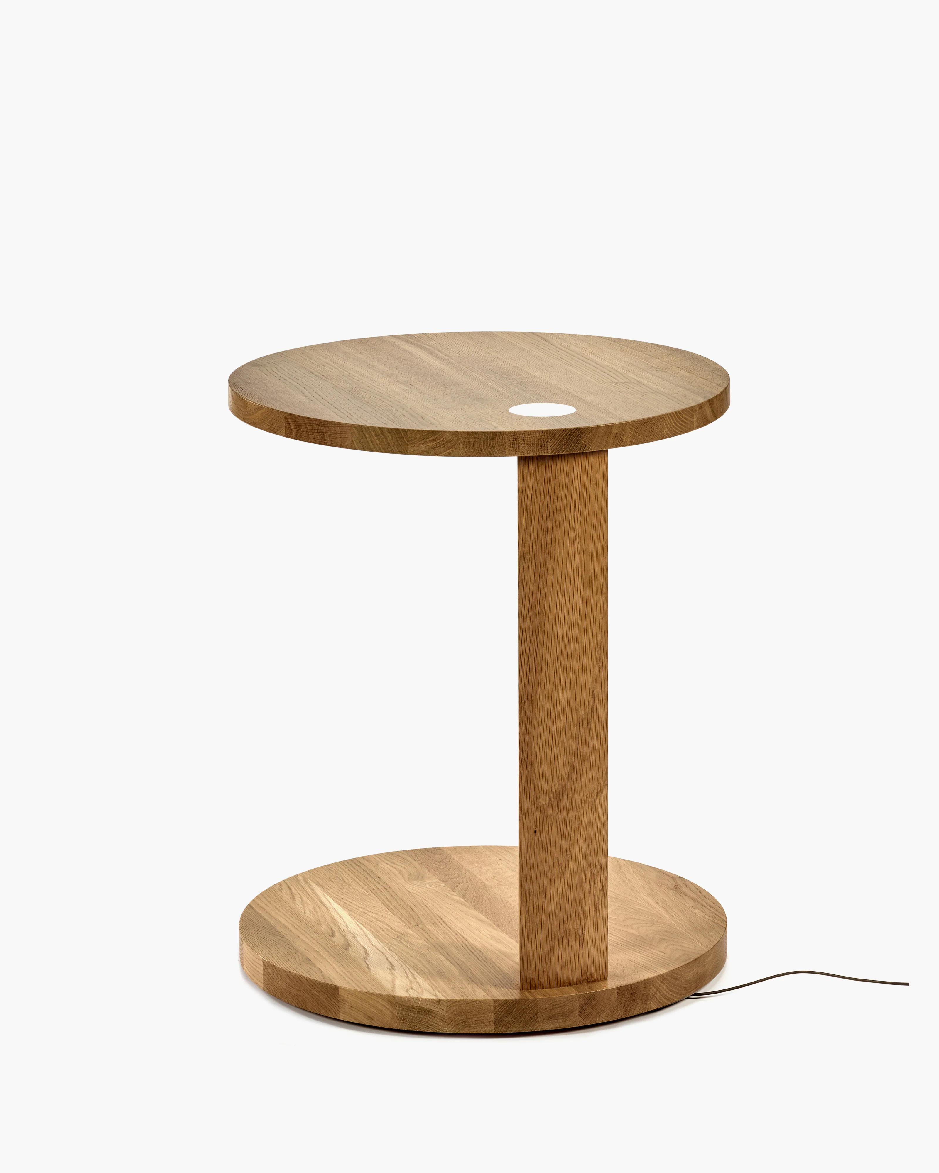Side table S with LED light oak natural  Aura - Image 4
