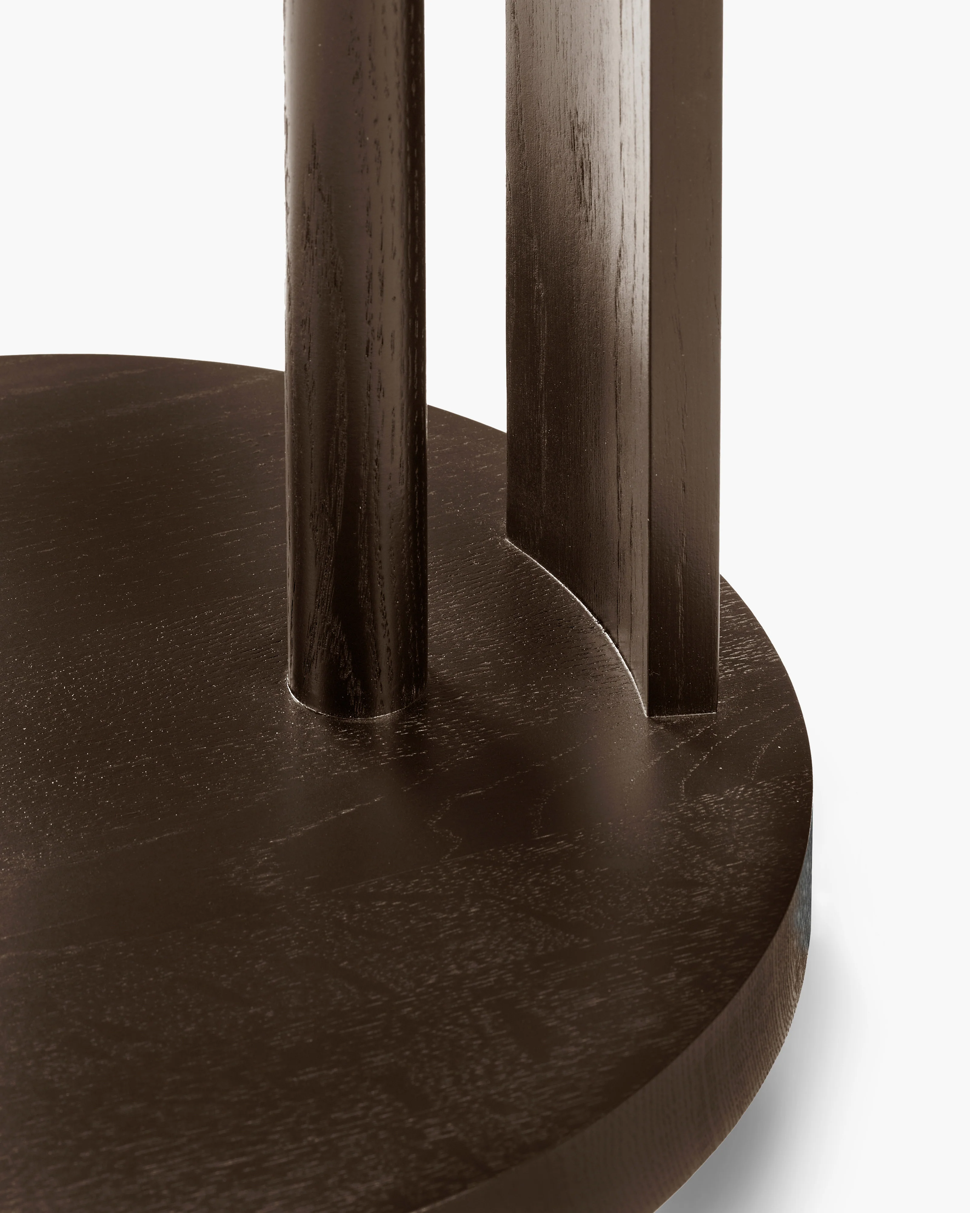 Side table S with LED light oak stained brown Aura - Image 5