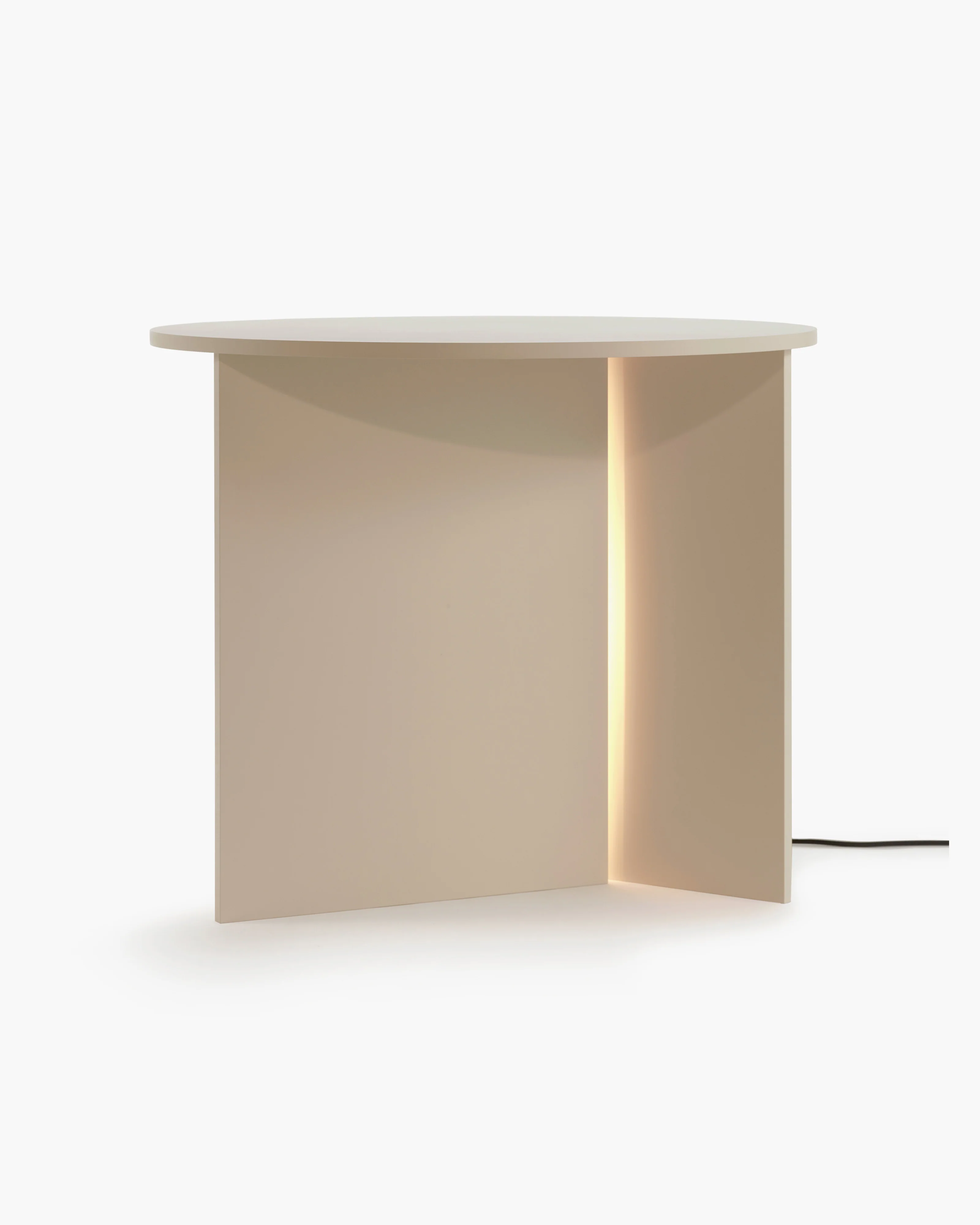 Side table with LED light cream Stella - Image 3