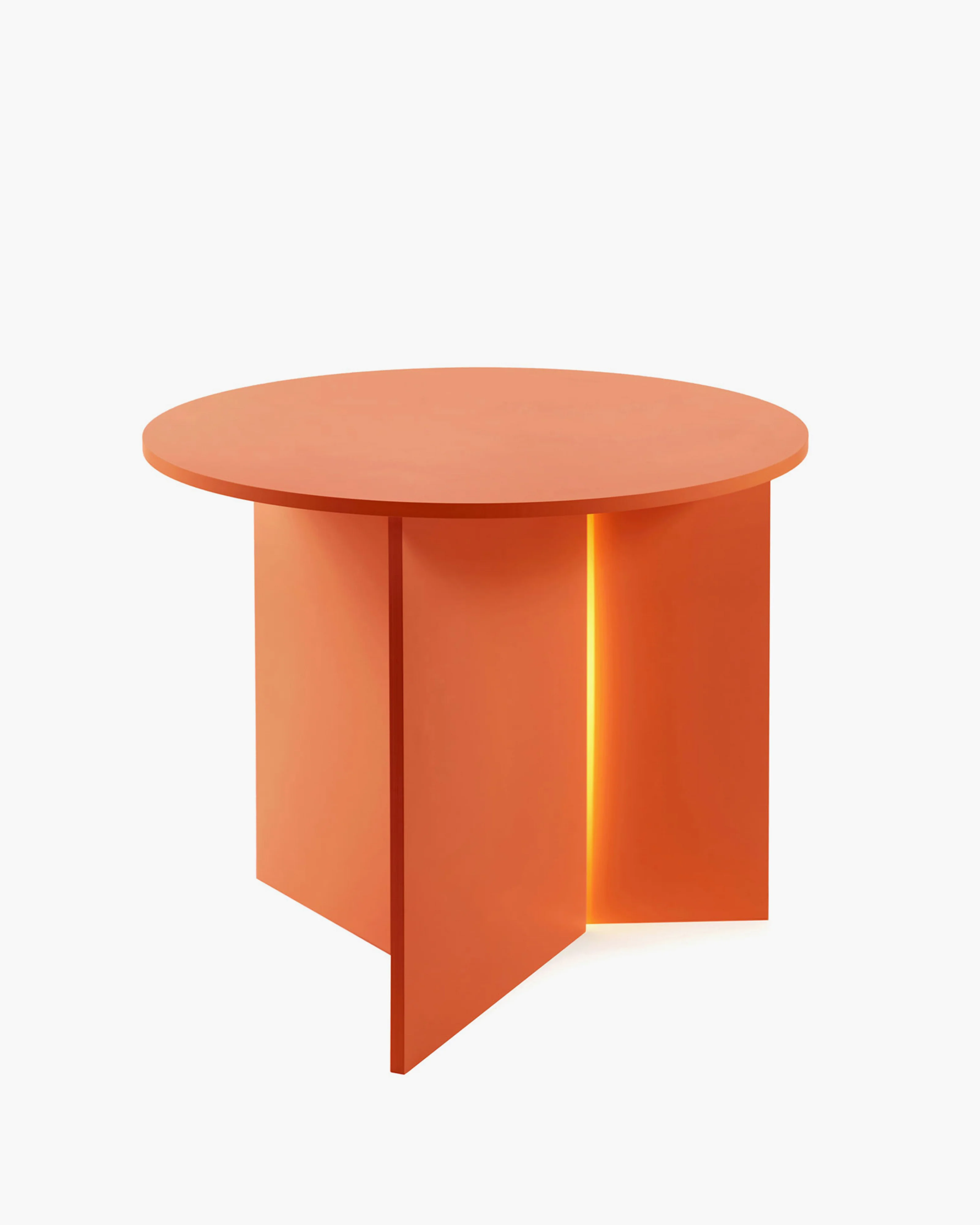 Side table with LED light orange Stella