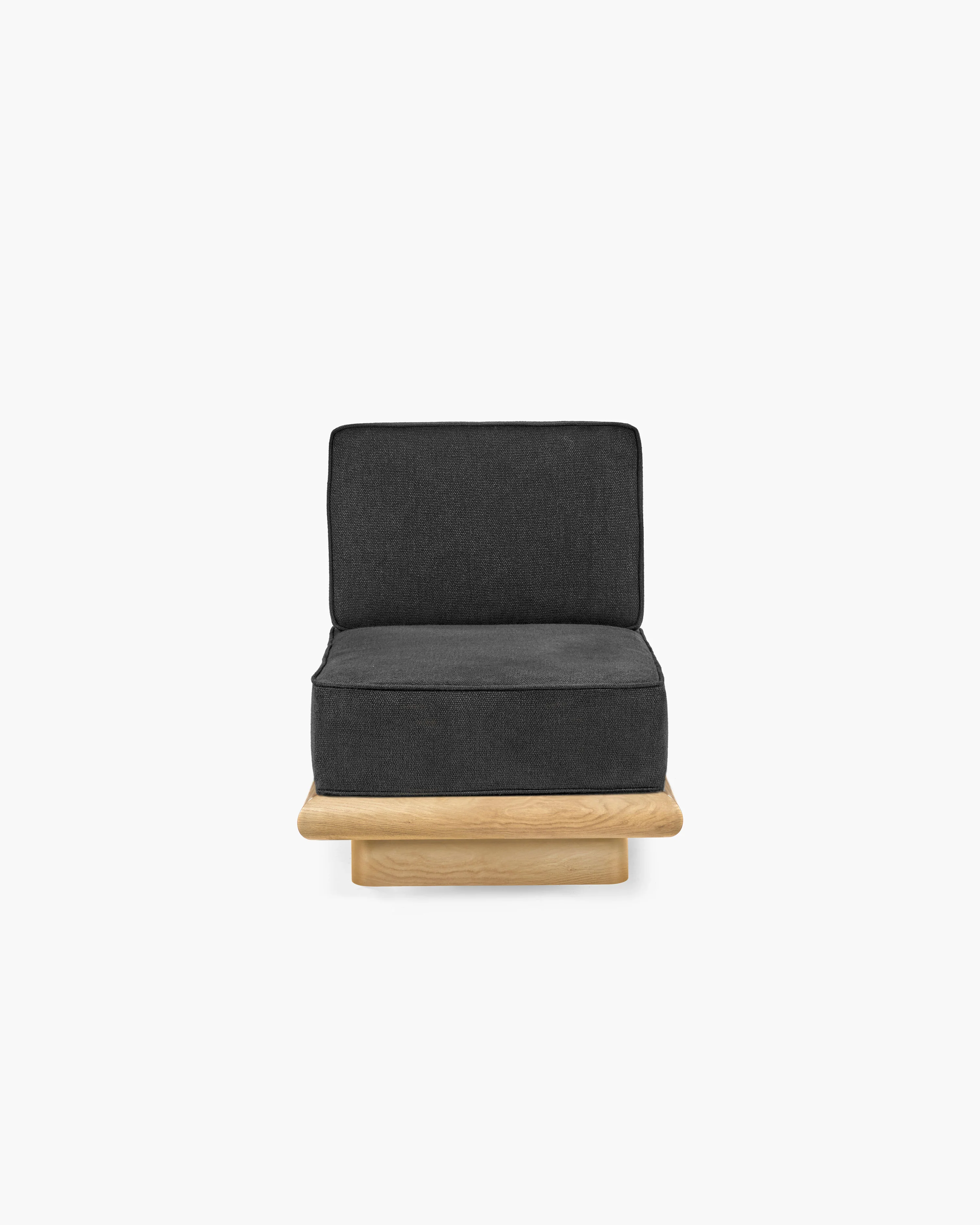 Sofa licot black + frame oak natural Ono 1 - Image 2