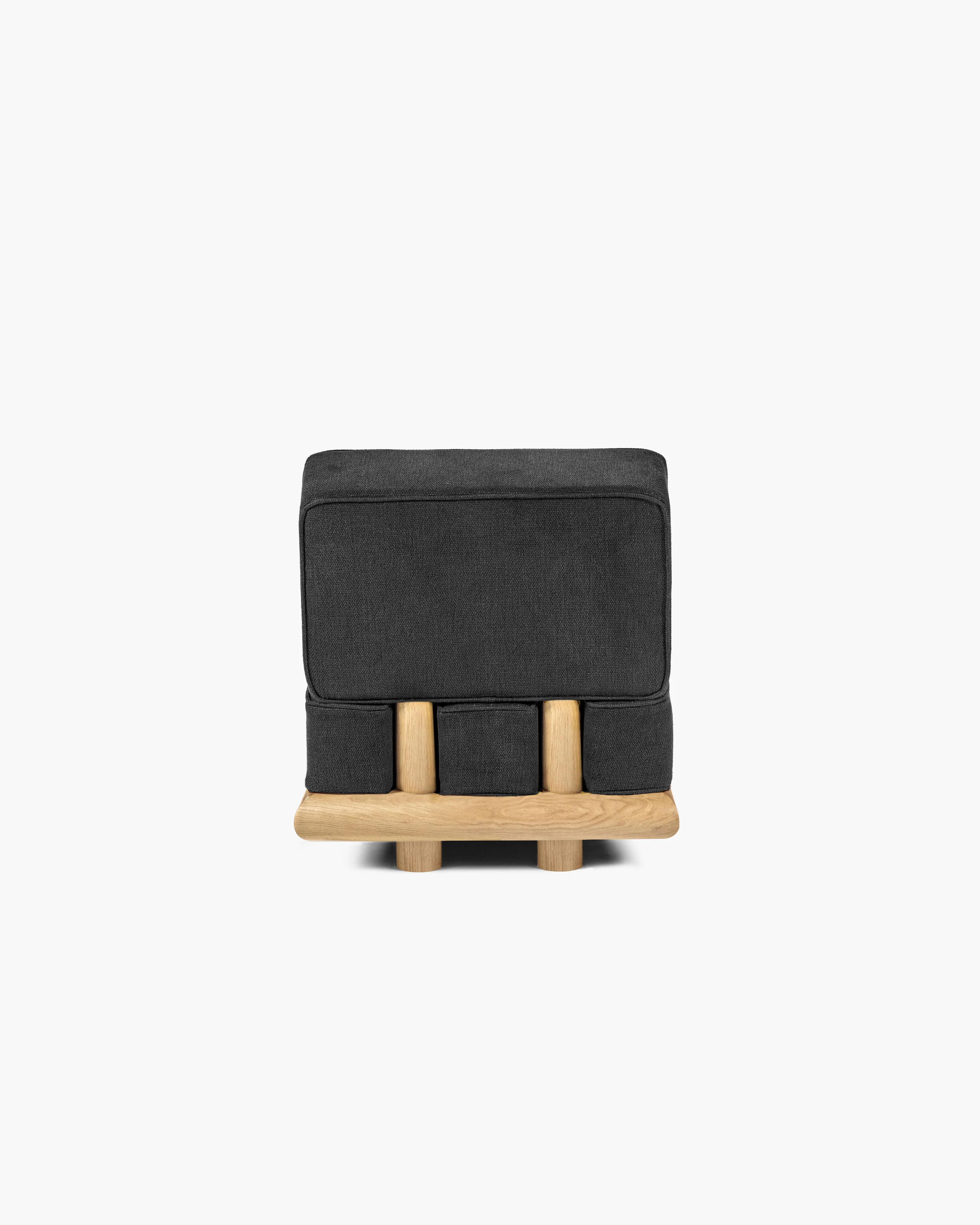 Sofa licot black + frame oak natural Ono 1 - Image 3