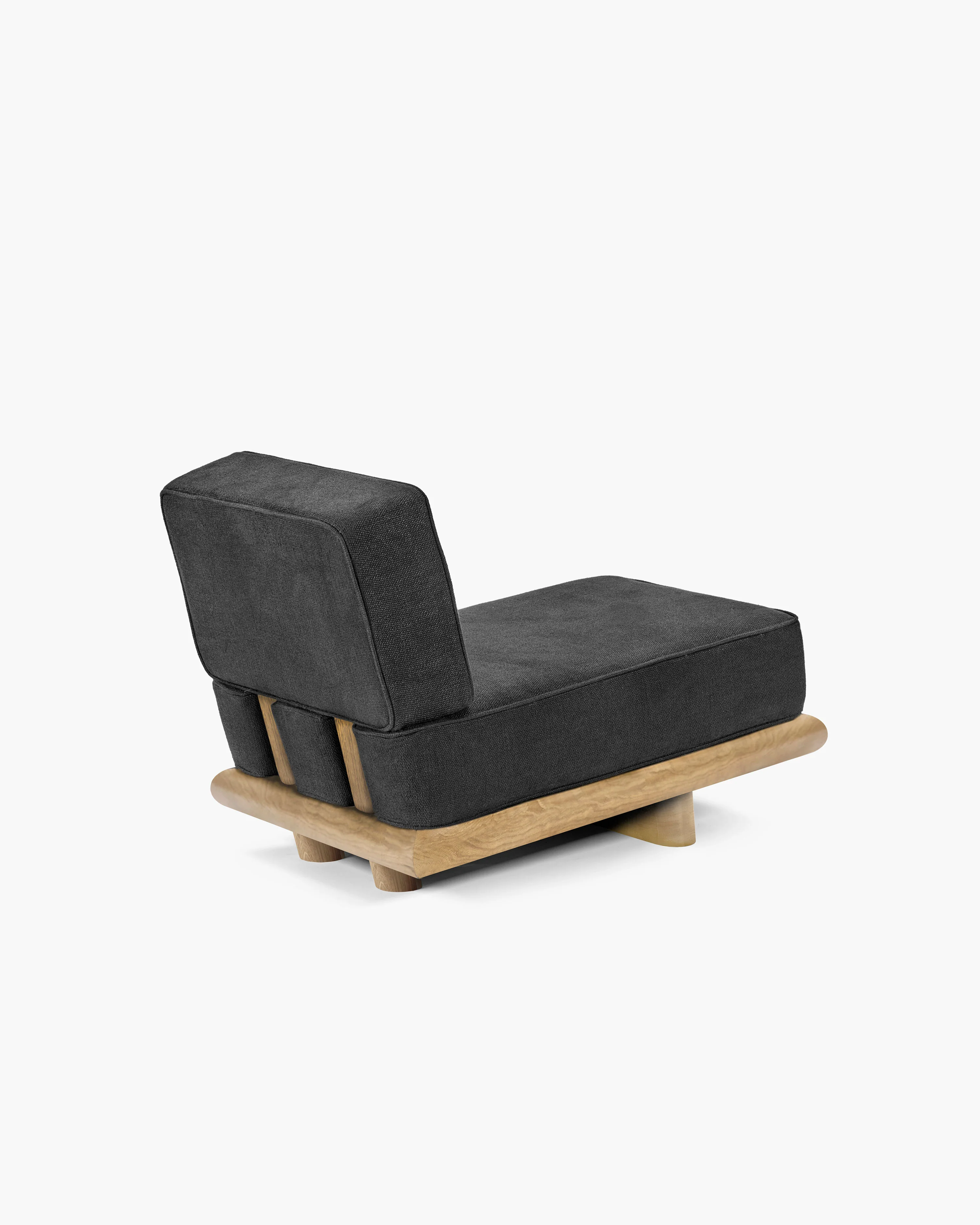 Sofa licot black + frame oak natural Ono 1 - Image 5