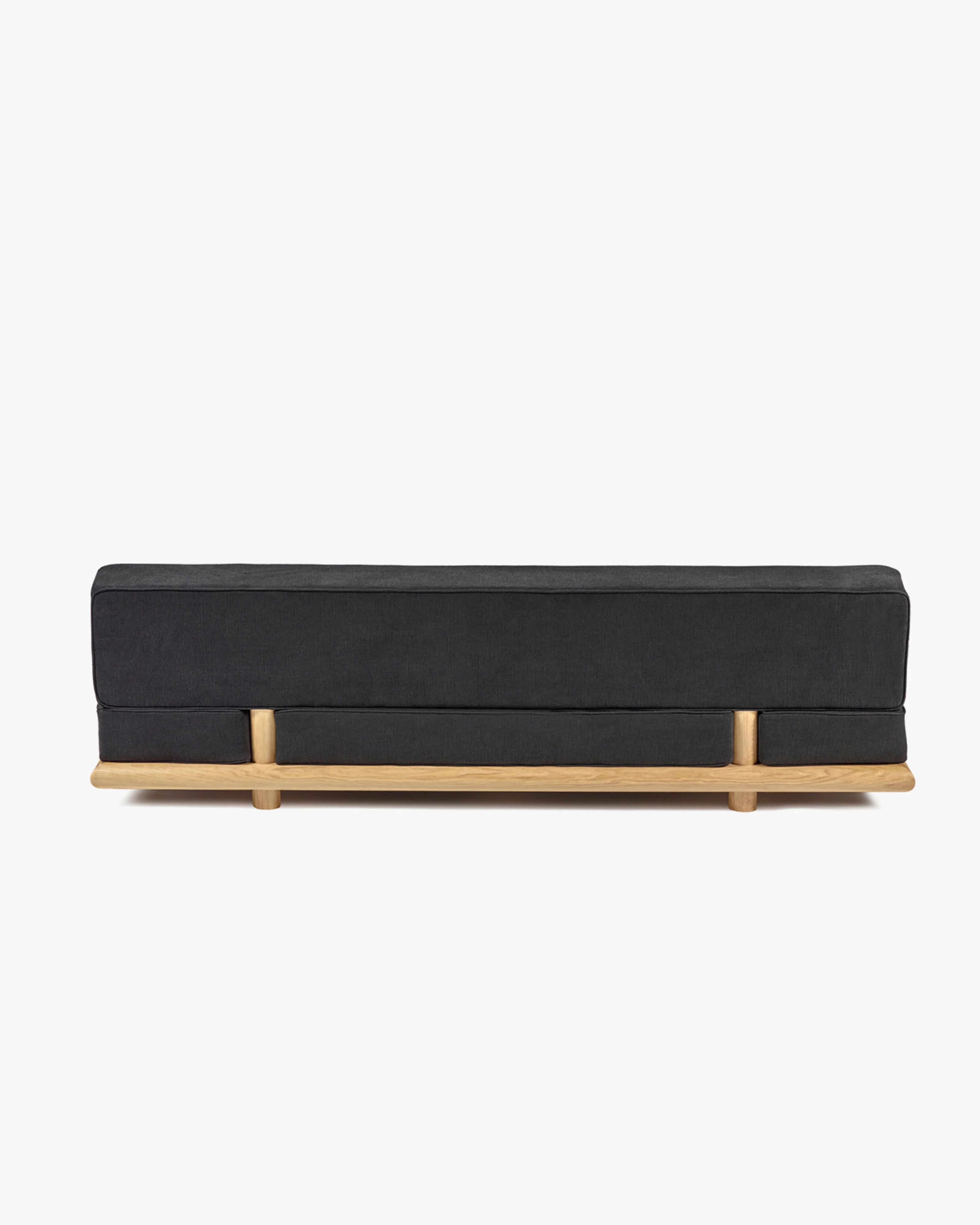 Sofa licot black + frame oak natural Ono 3 - Image 2
