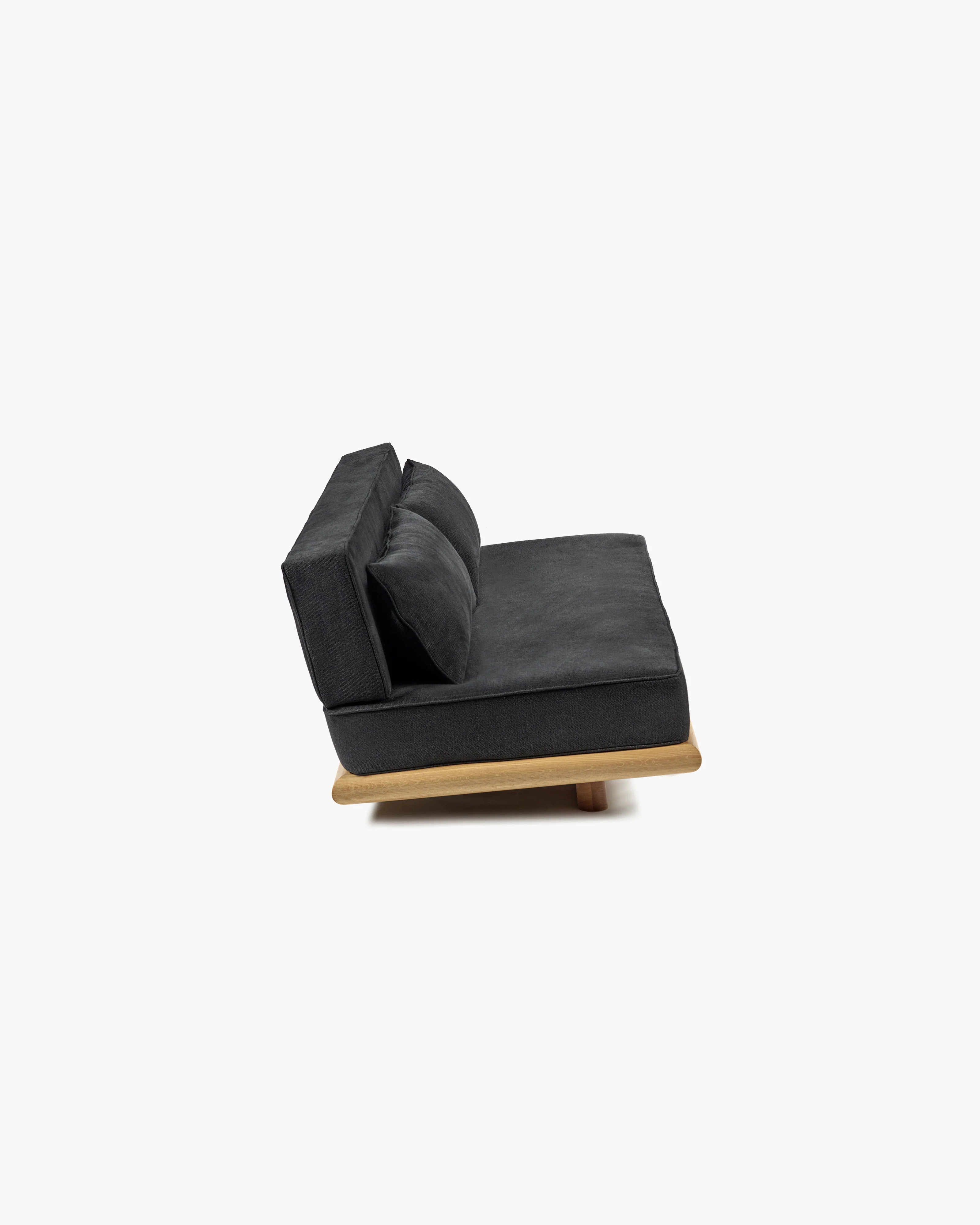 Sofa licot black + frame oak natural Ono 3 - Image 3