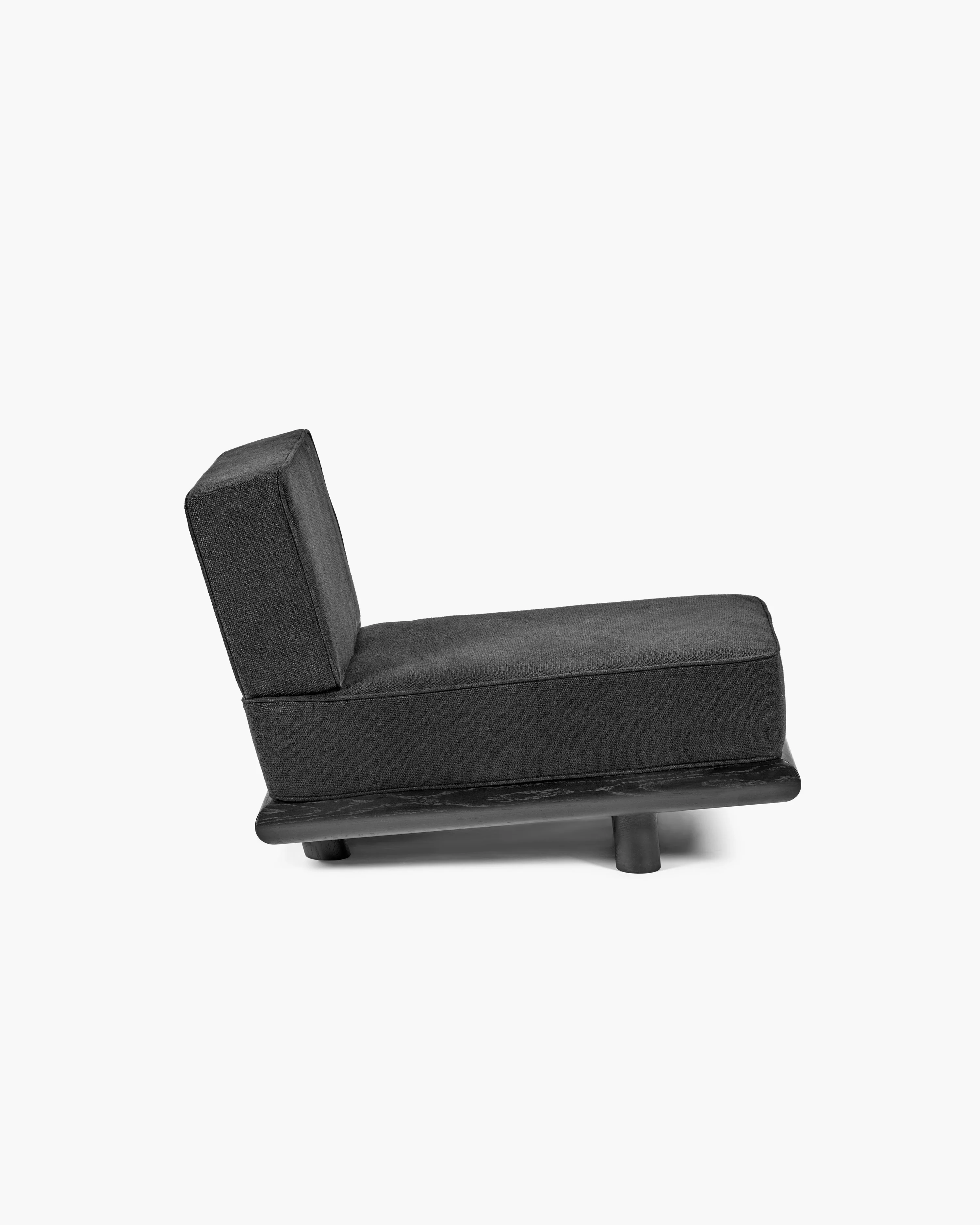 Sofa licot black + frame oak stained black Ono 1 - Image 4
