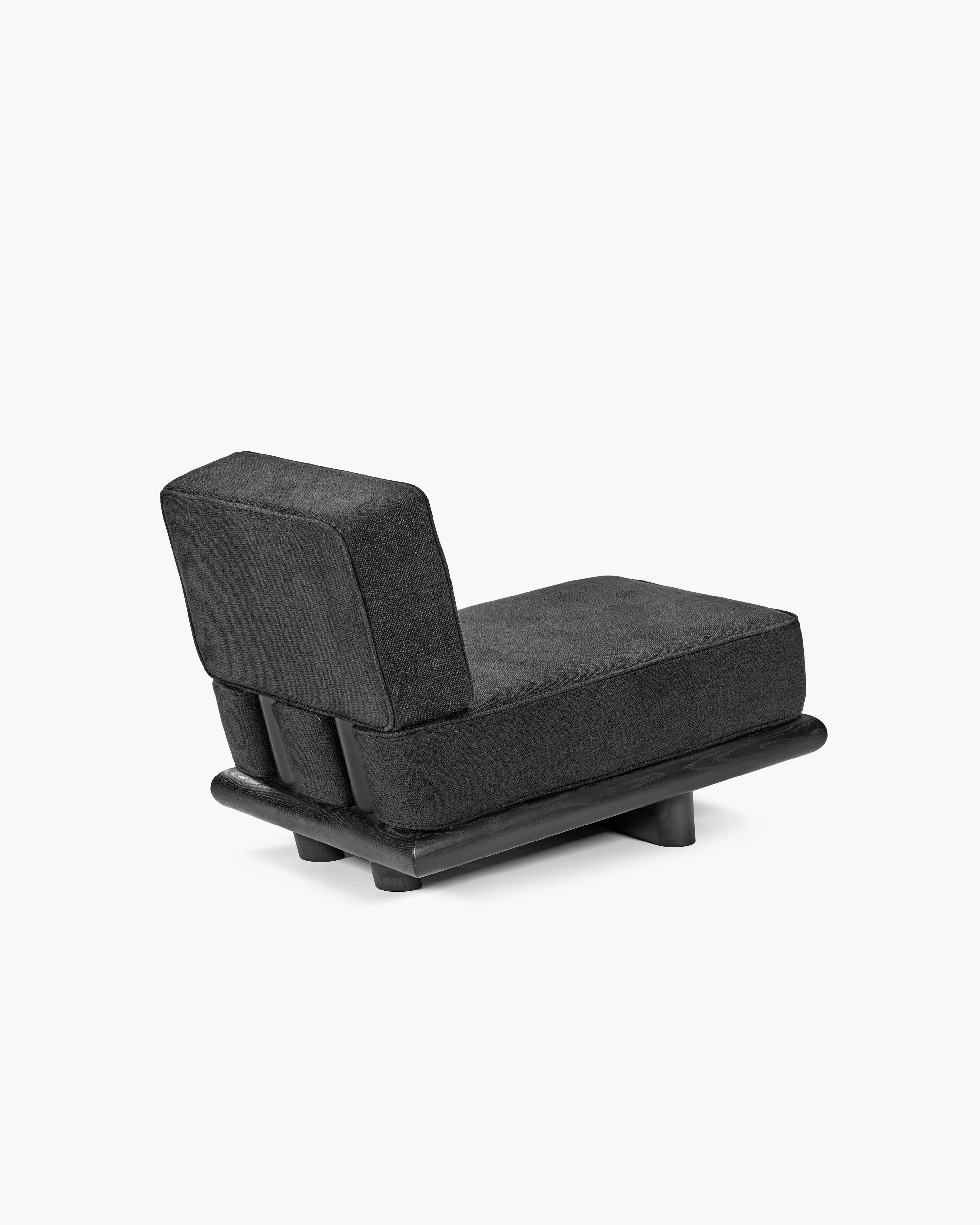 Sofa licot black + frame oak stained black Ono 1 - Image 5