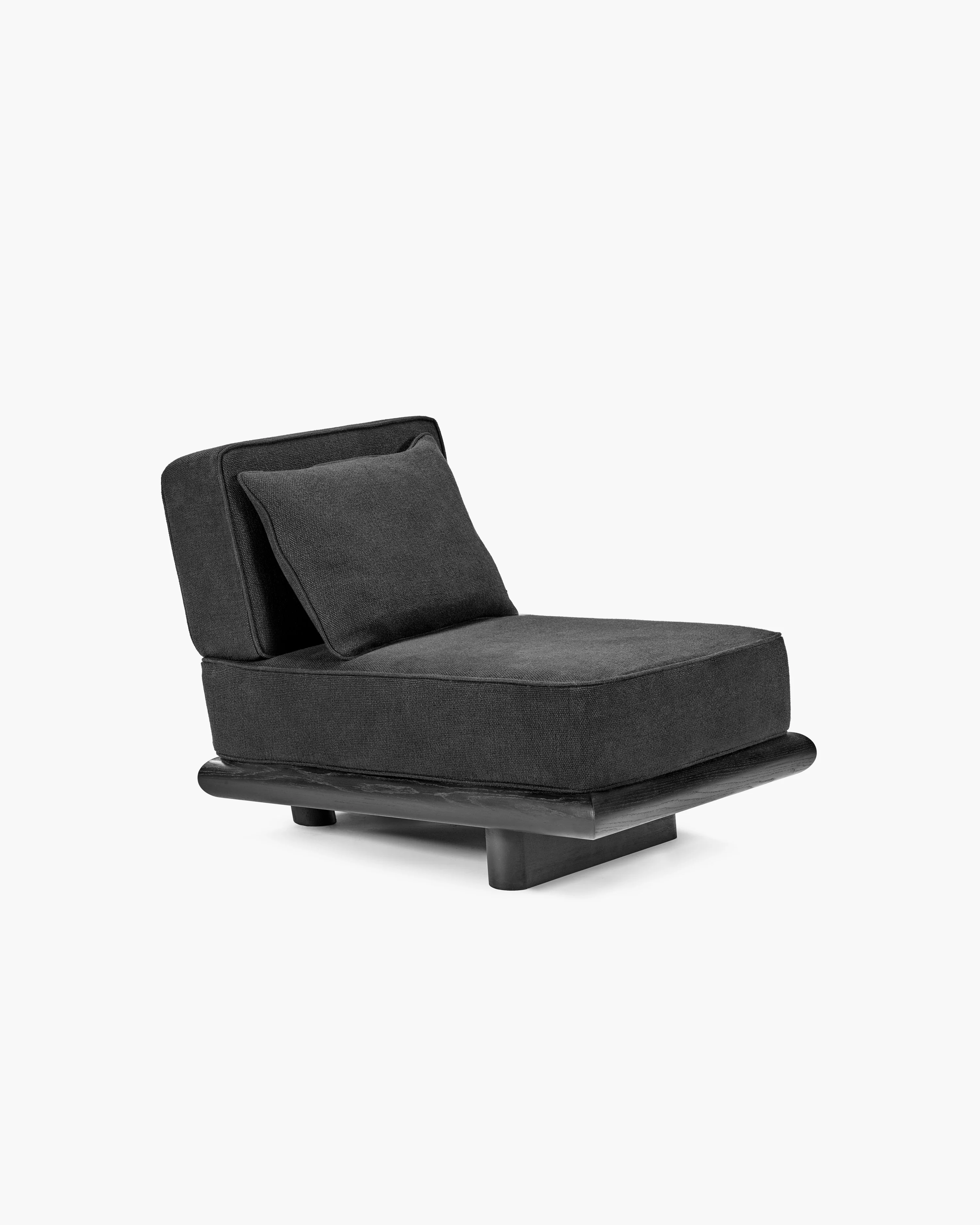 Sofa licot black + frame oak stained black Ono 1 - Image 6