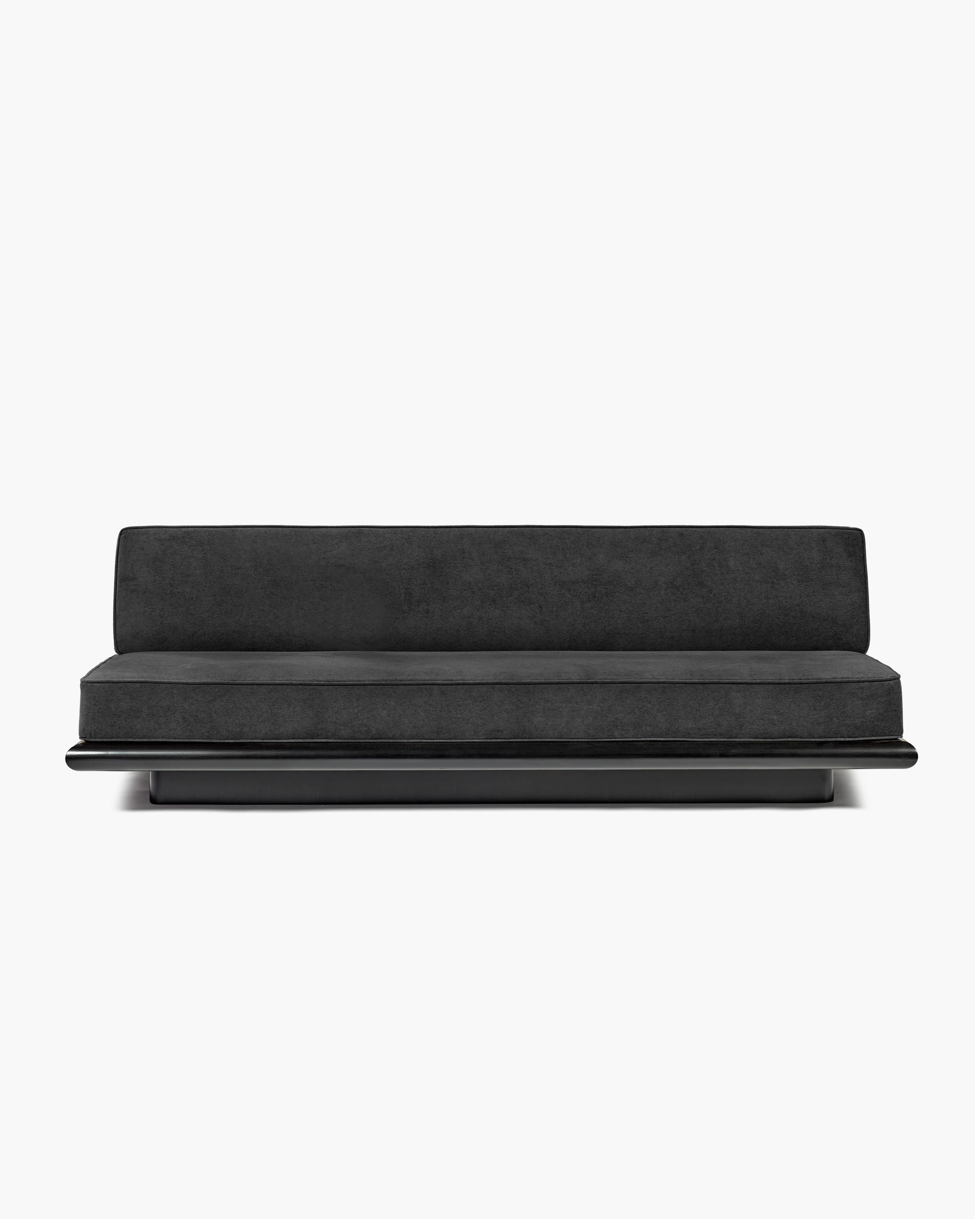 Sofa licot black + frame tulipwood stained dark Ono 3 - Image 2
