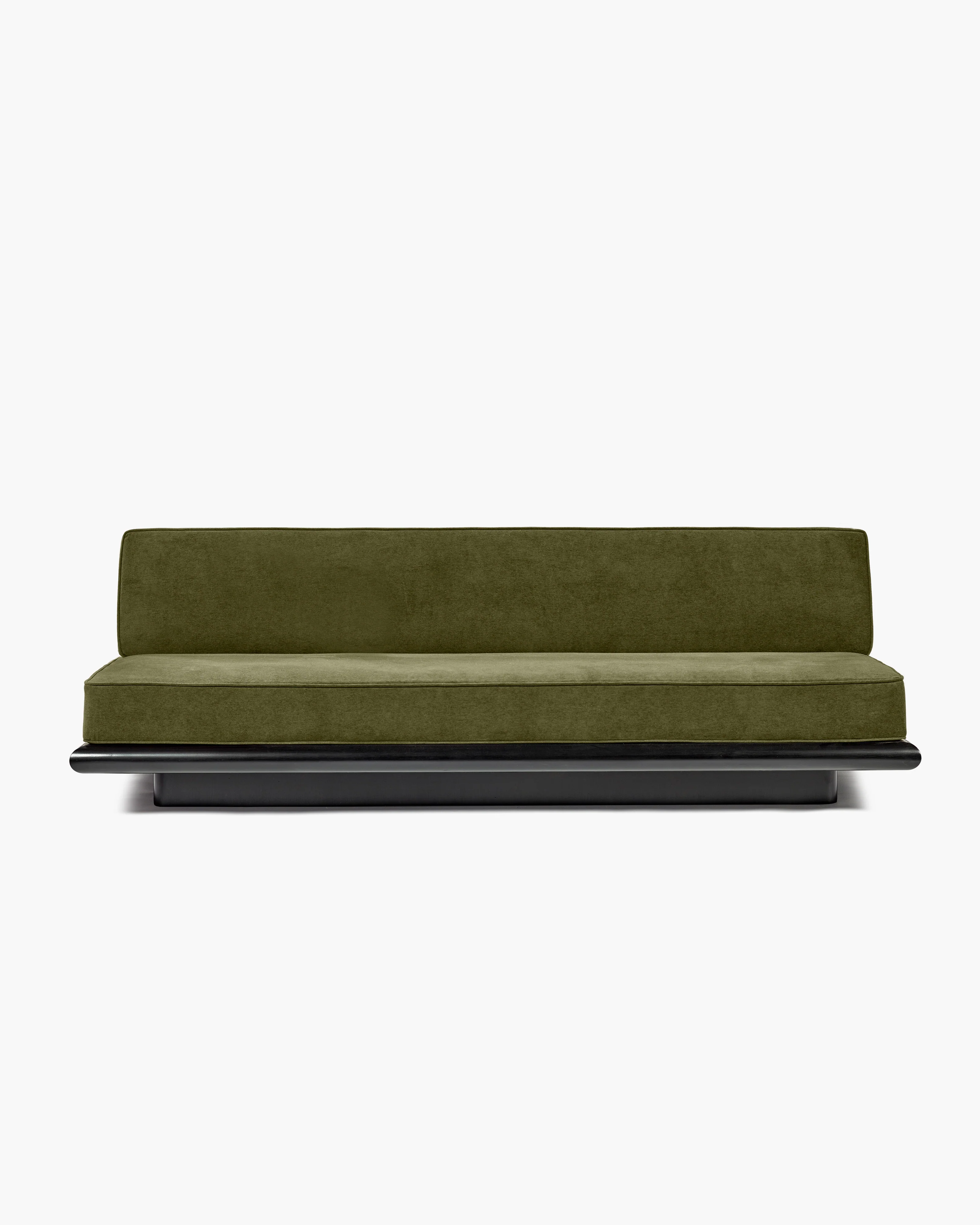 Sofa velvet fern + frame tulipwood stained dark Ono 3 - Image 2