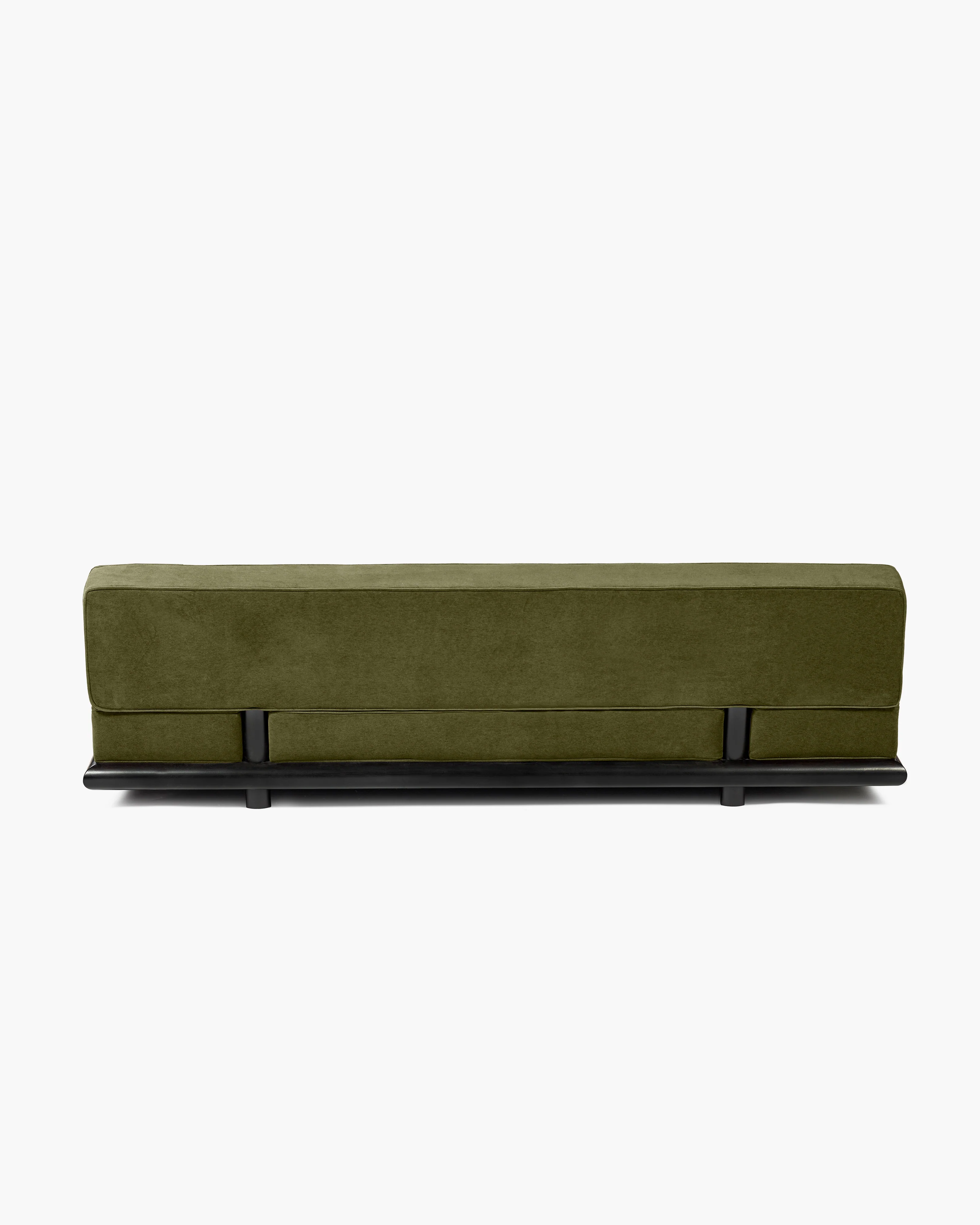 Sofa velvet fern + frame tulipwood stained dark Ono 3 - Image 3