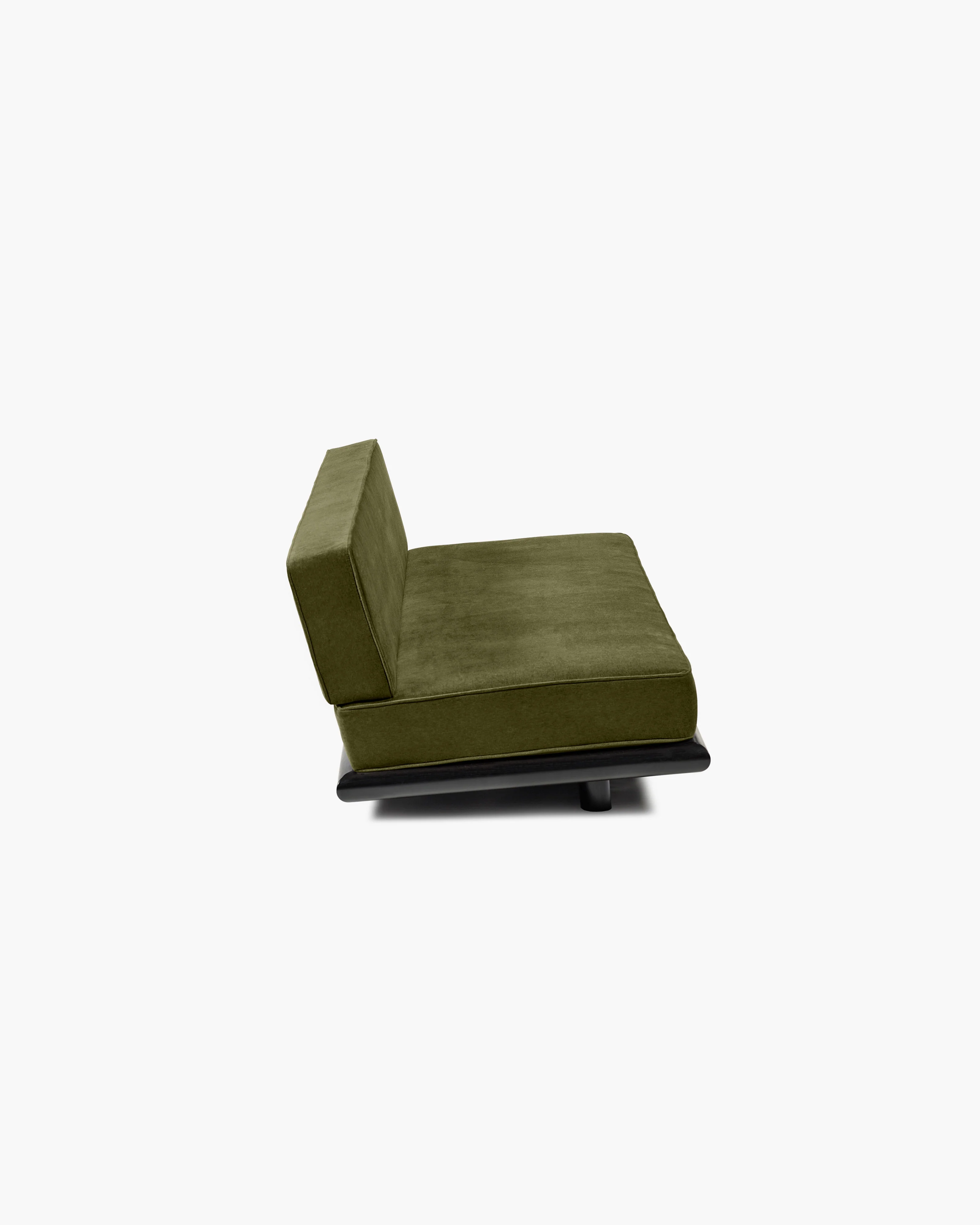 Sofa velvet fern + frame tulipwood stained dark Ono 3 - Image 4