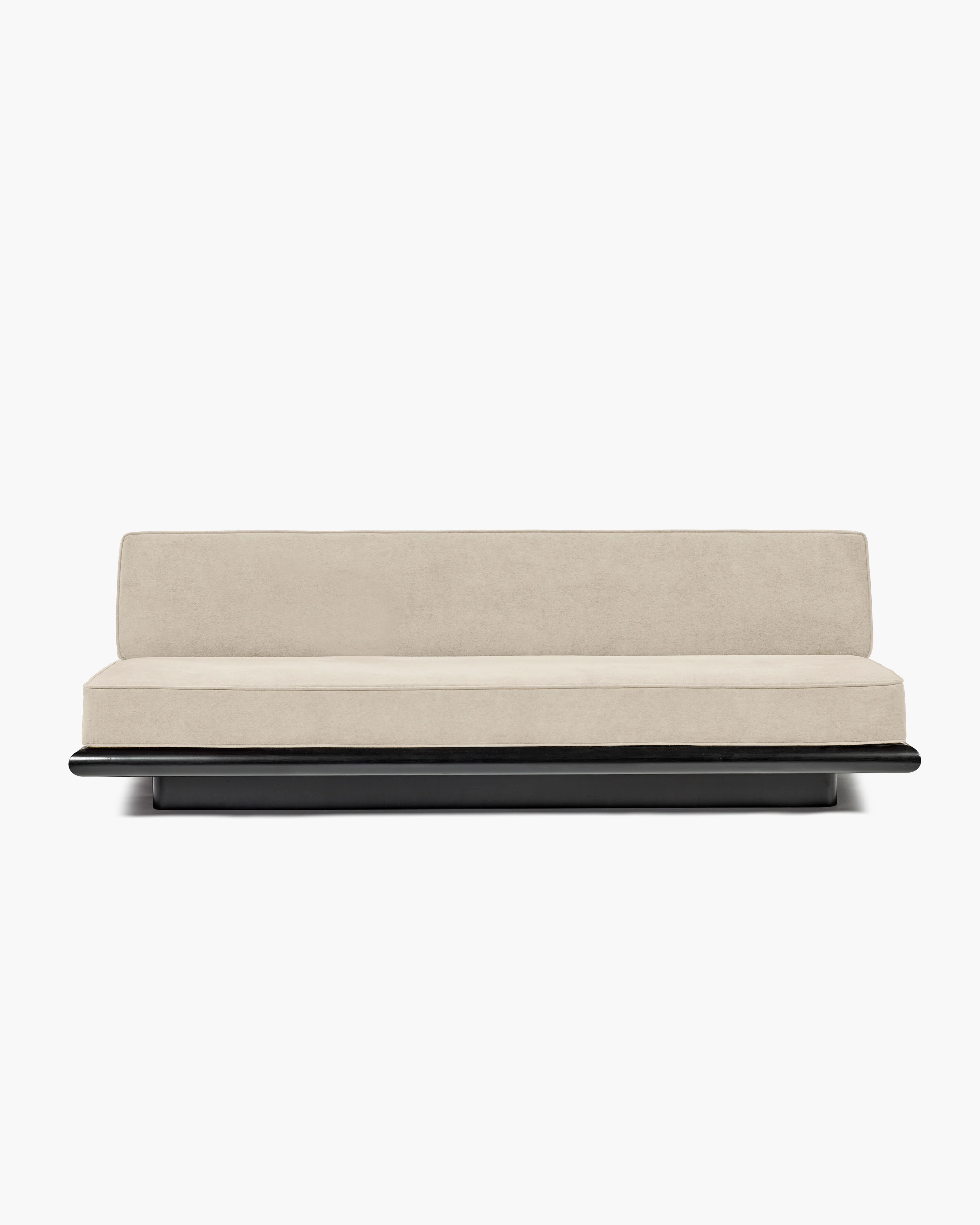 Sofa velvet gray + frame tulipwood stained dark Ono 3 - Image 2