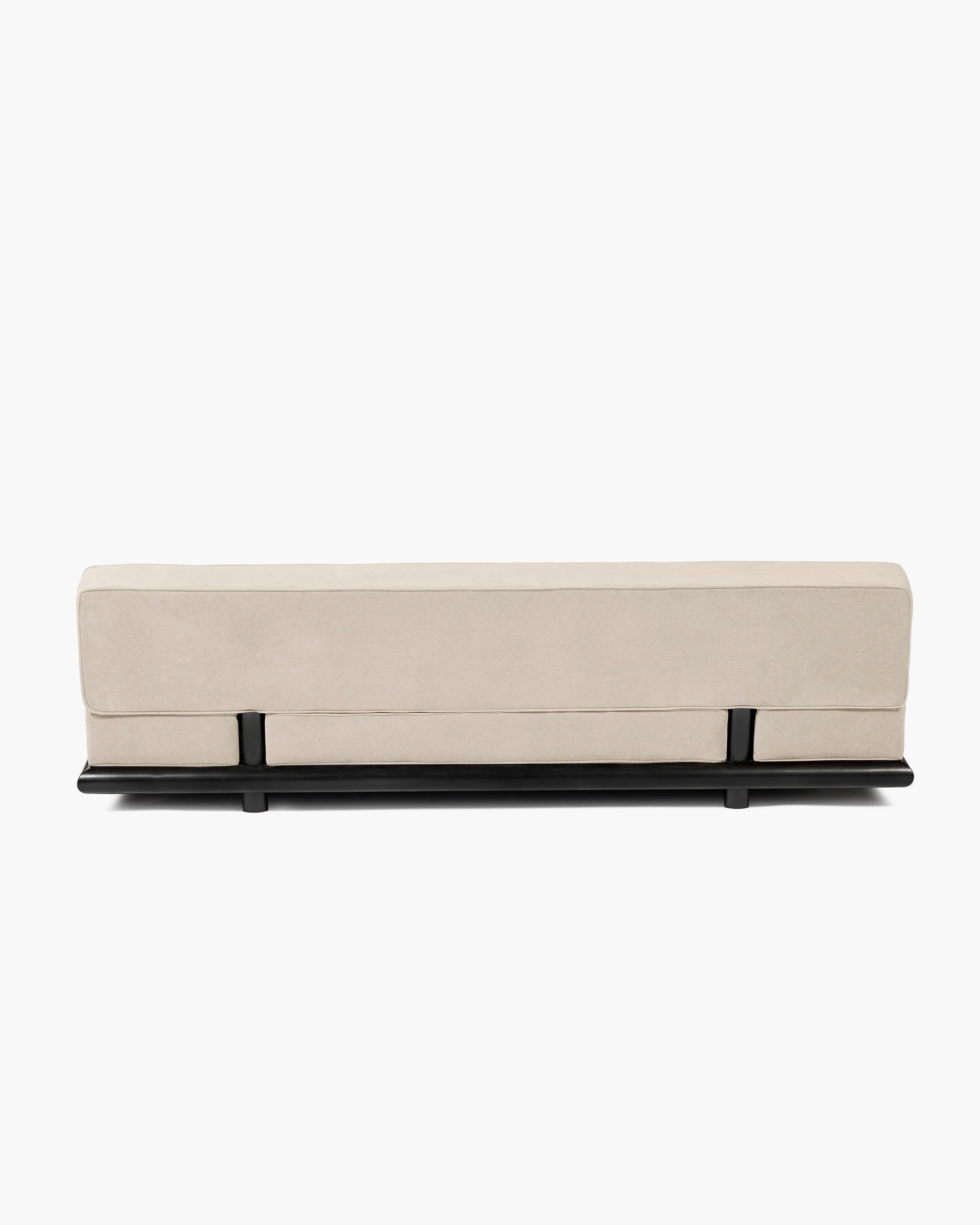 Sofa velvet gray + frame tulipwood stained dark Ono 3 - Image 3