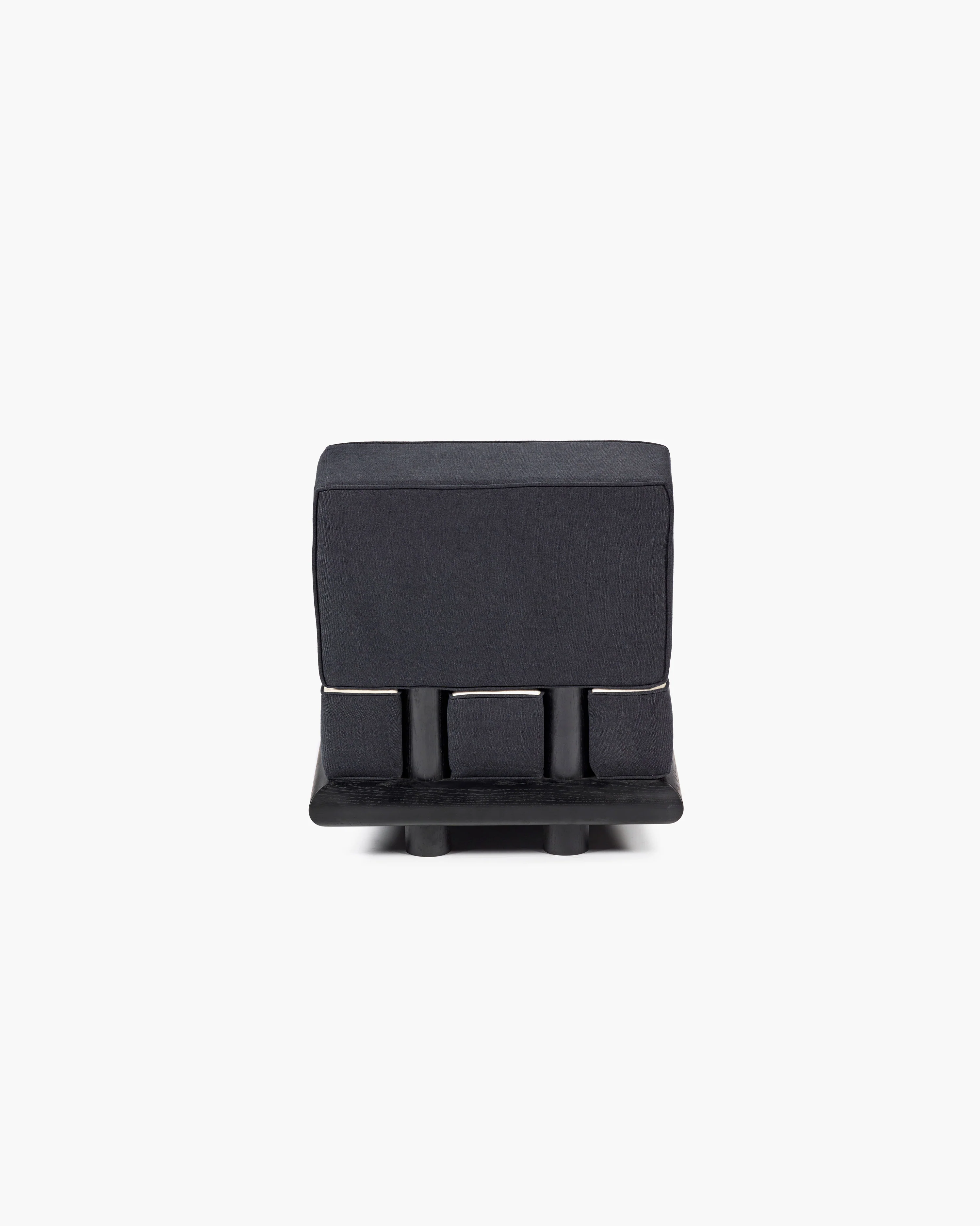 Sofa velvet grey + lin black + frame black Ono 1 - Image 3