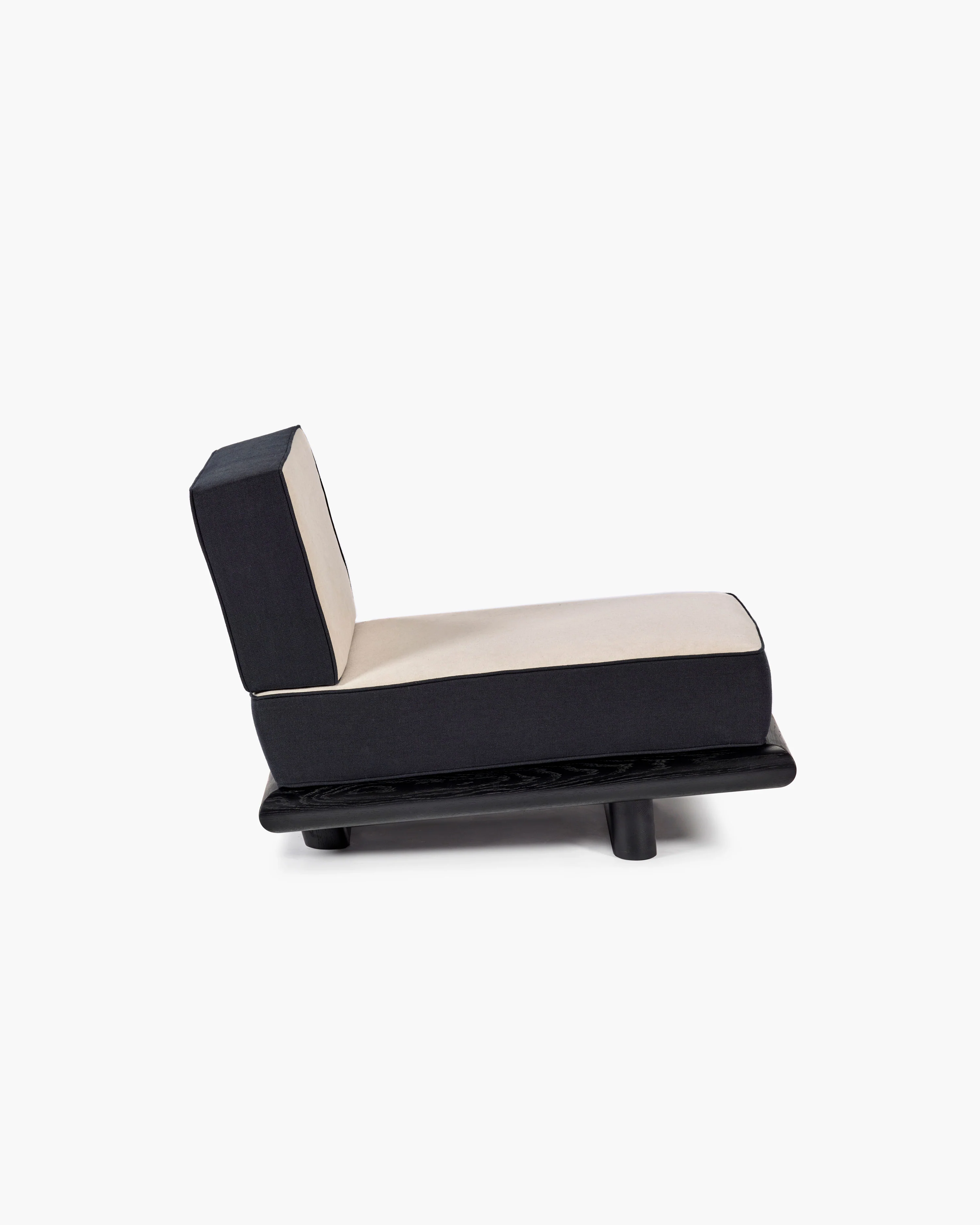 Sofa velvet grey + lin black + frame black Ono 1 - Image 4