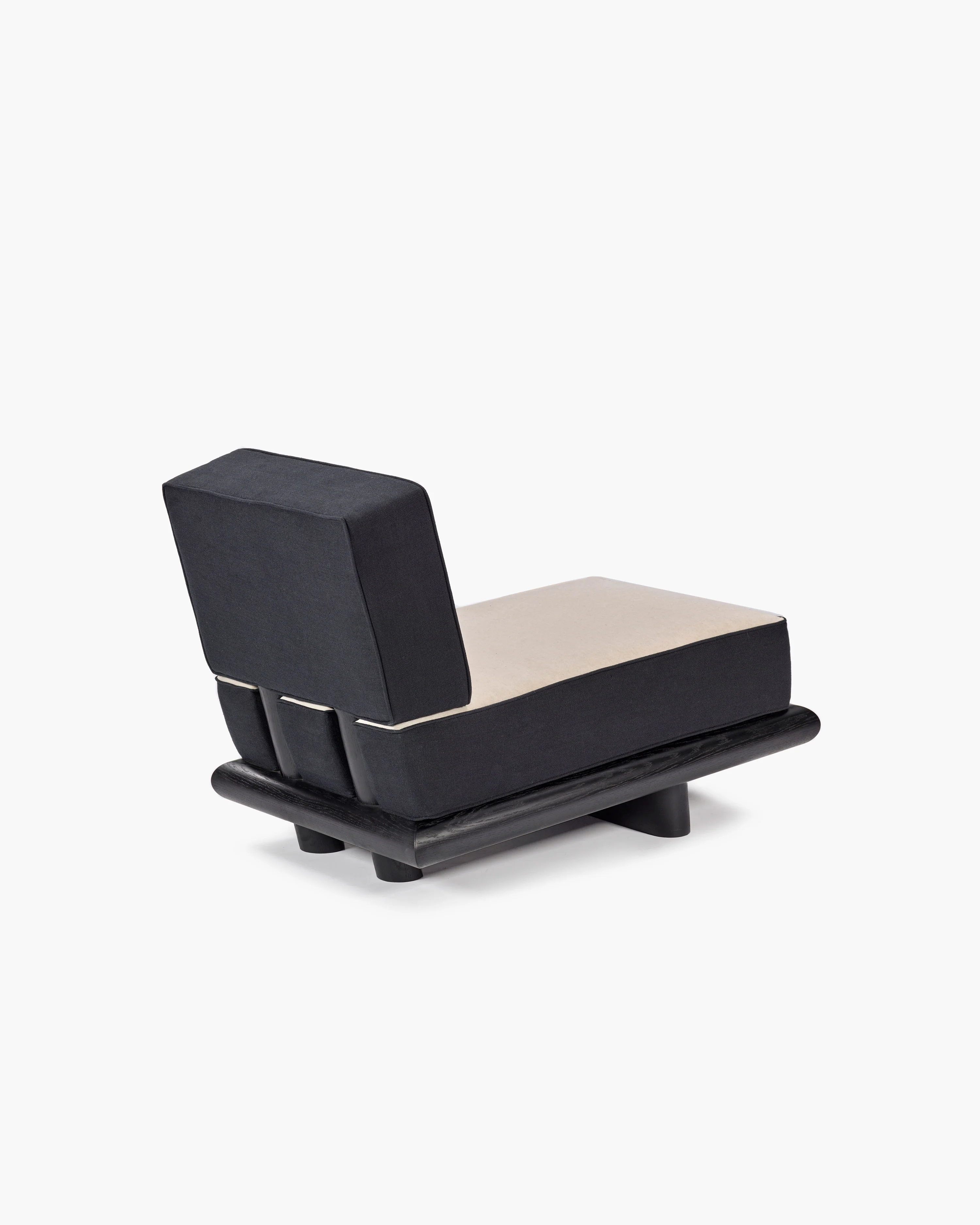Sofa velvet grey + lin black + frame black Ono 1 - Image 5