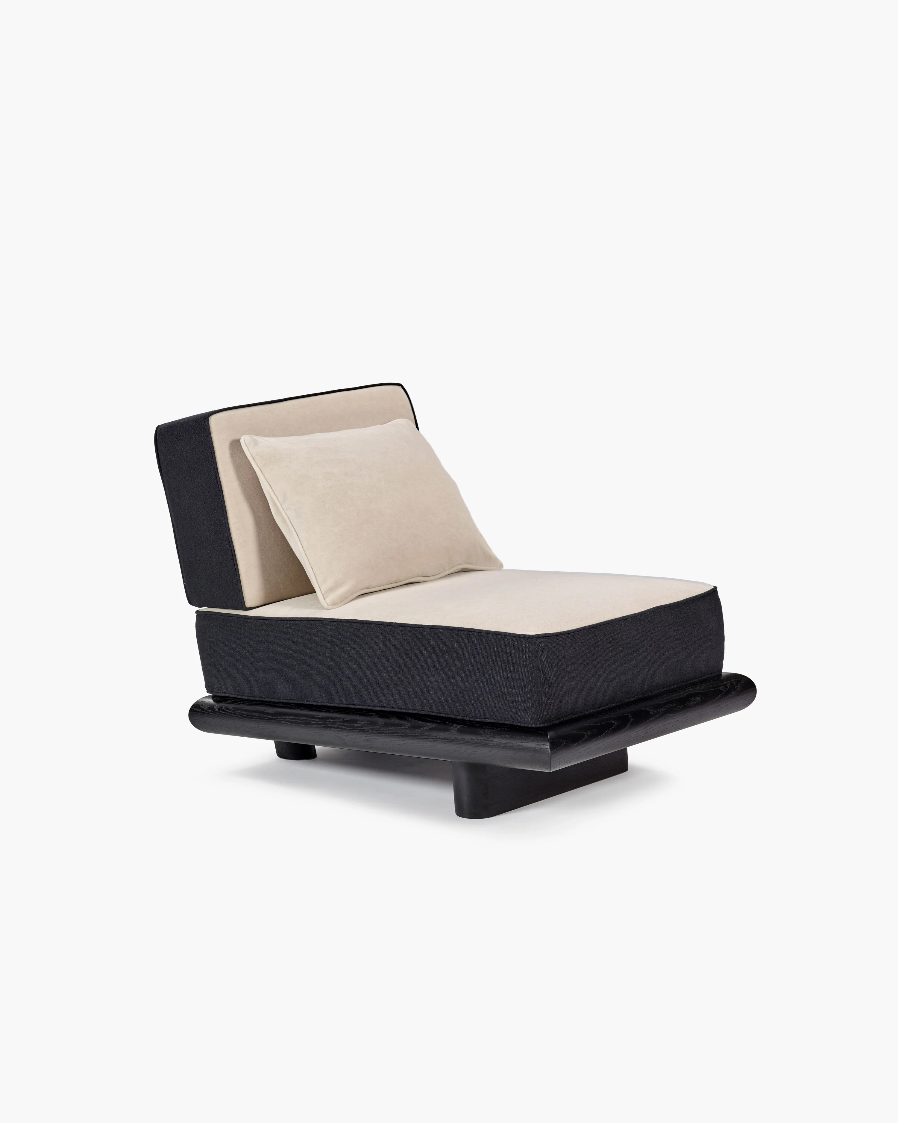 Sofa velvet grey + lin black + frame black Ono 1 - Image 6