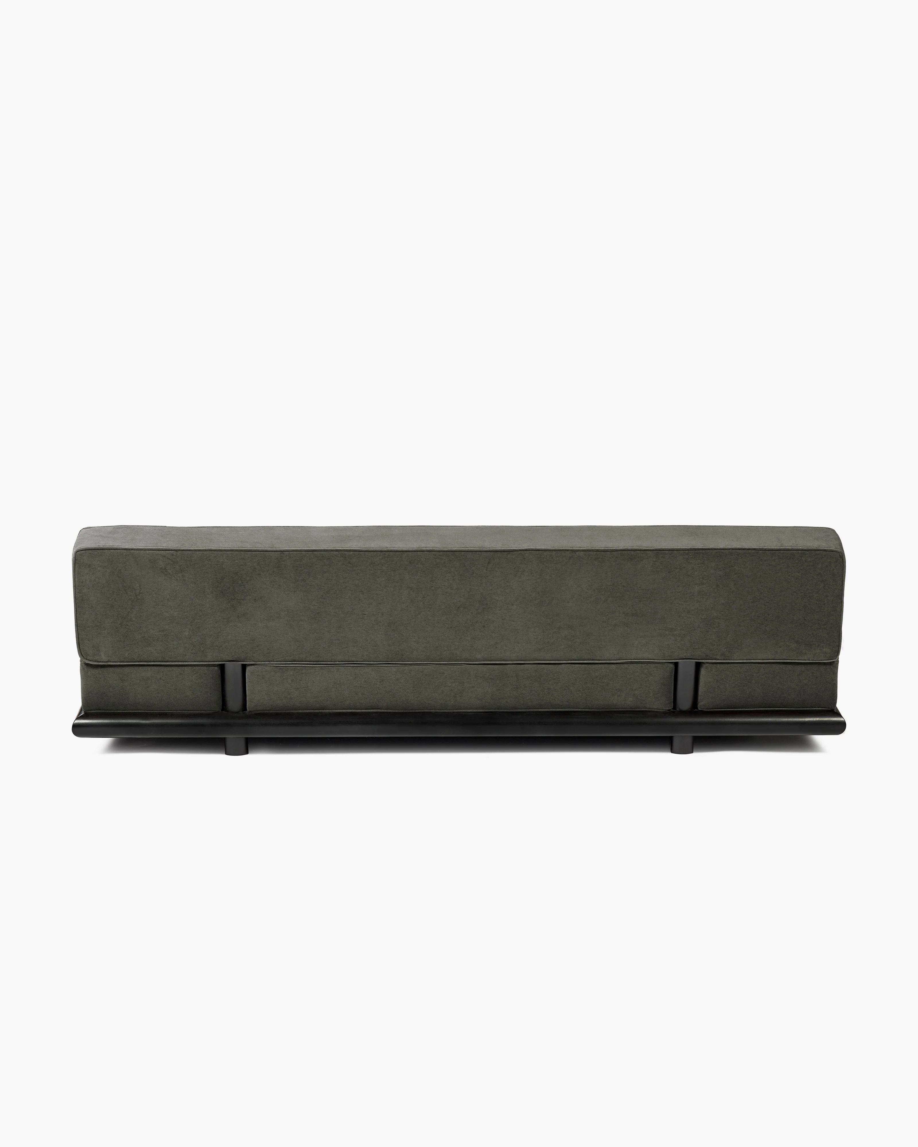Sofa velvet mole + frame tulipwood stained dark Ono 3 - Image 3