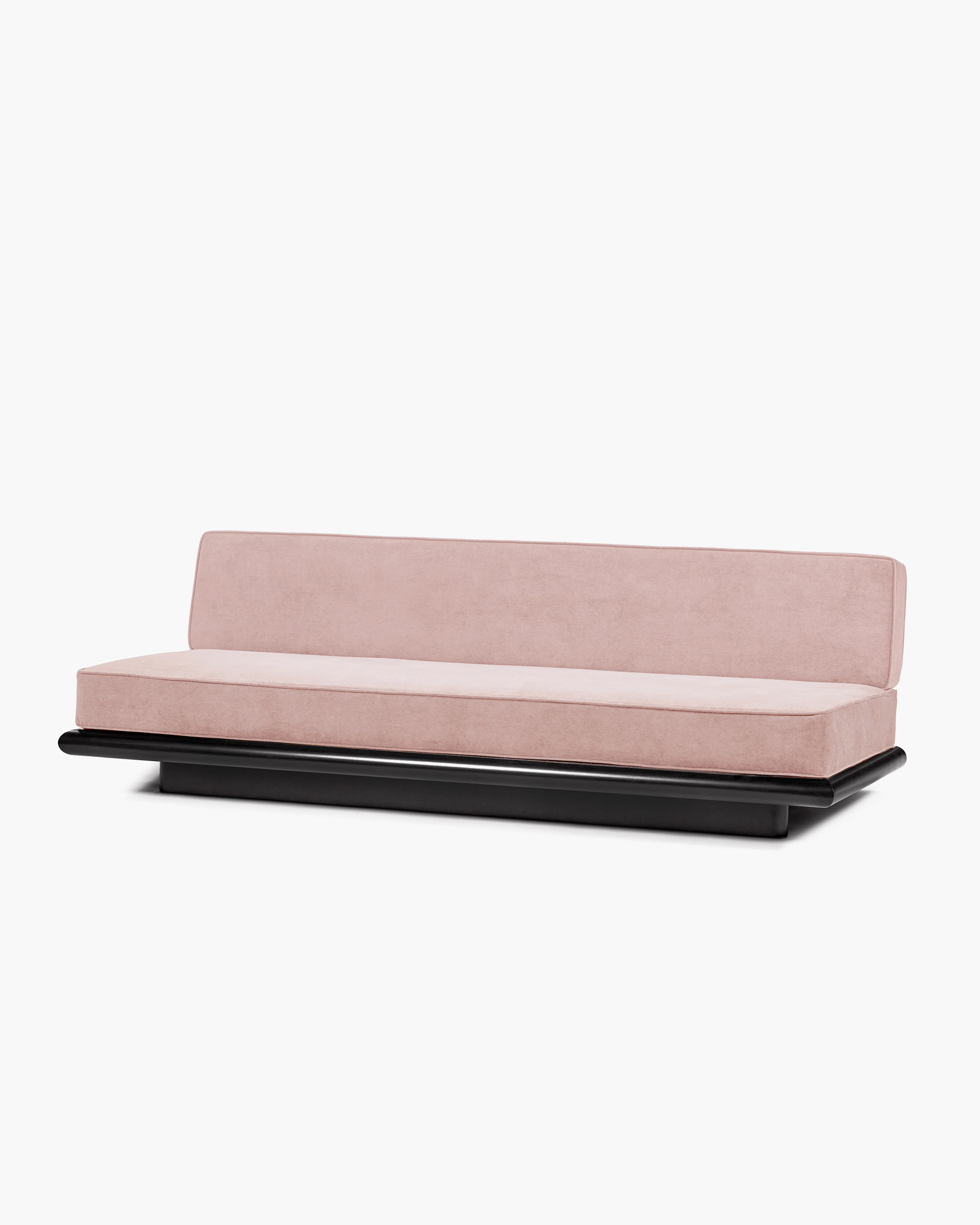 Sofa velvet rose + frame tulipwood stained dark Ono 3