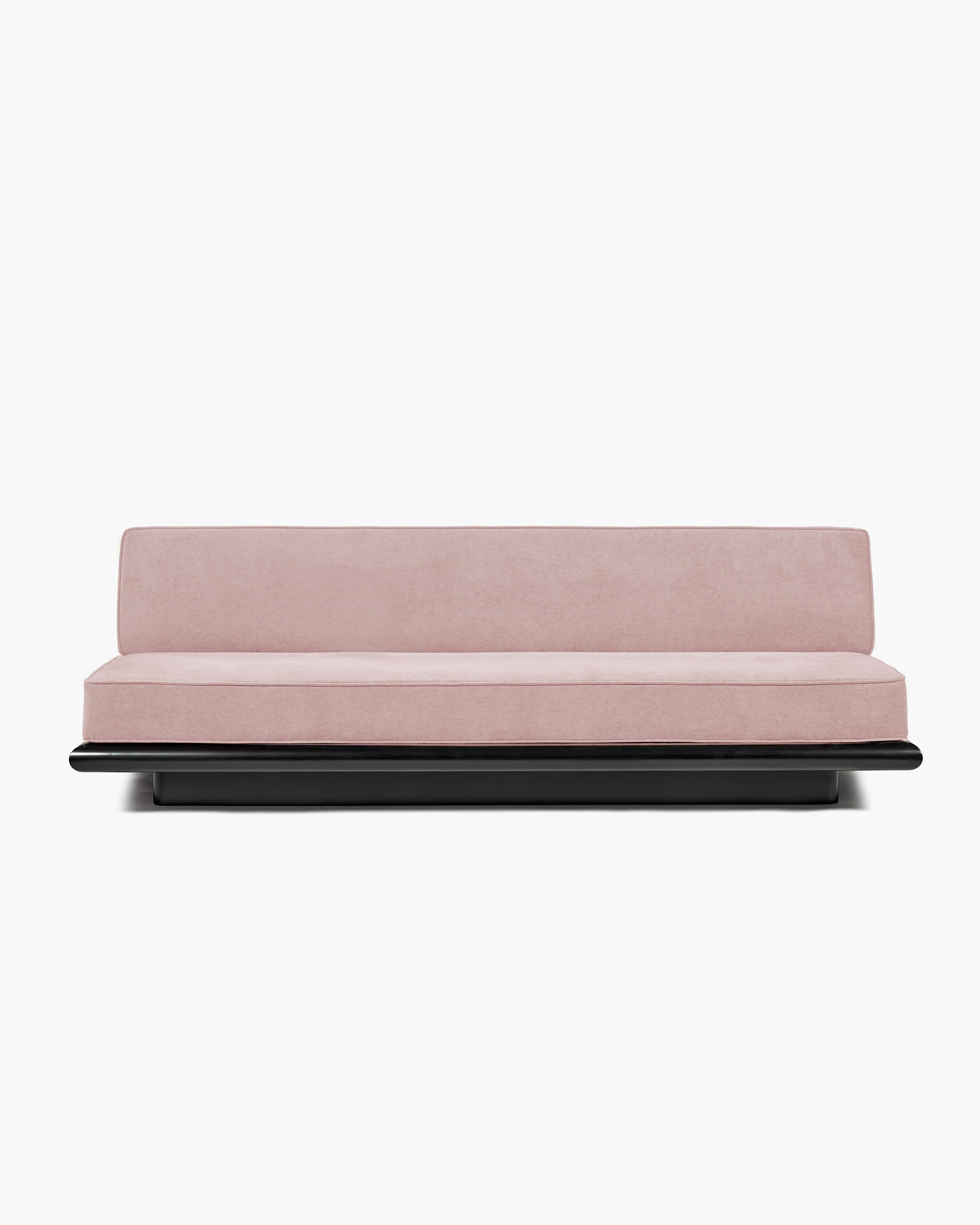 Sofa velvet rose + frame tulipwood stained dark Ono 3 - Image 2